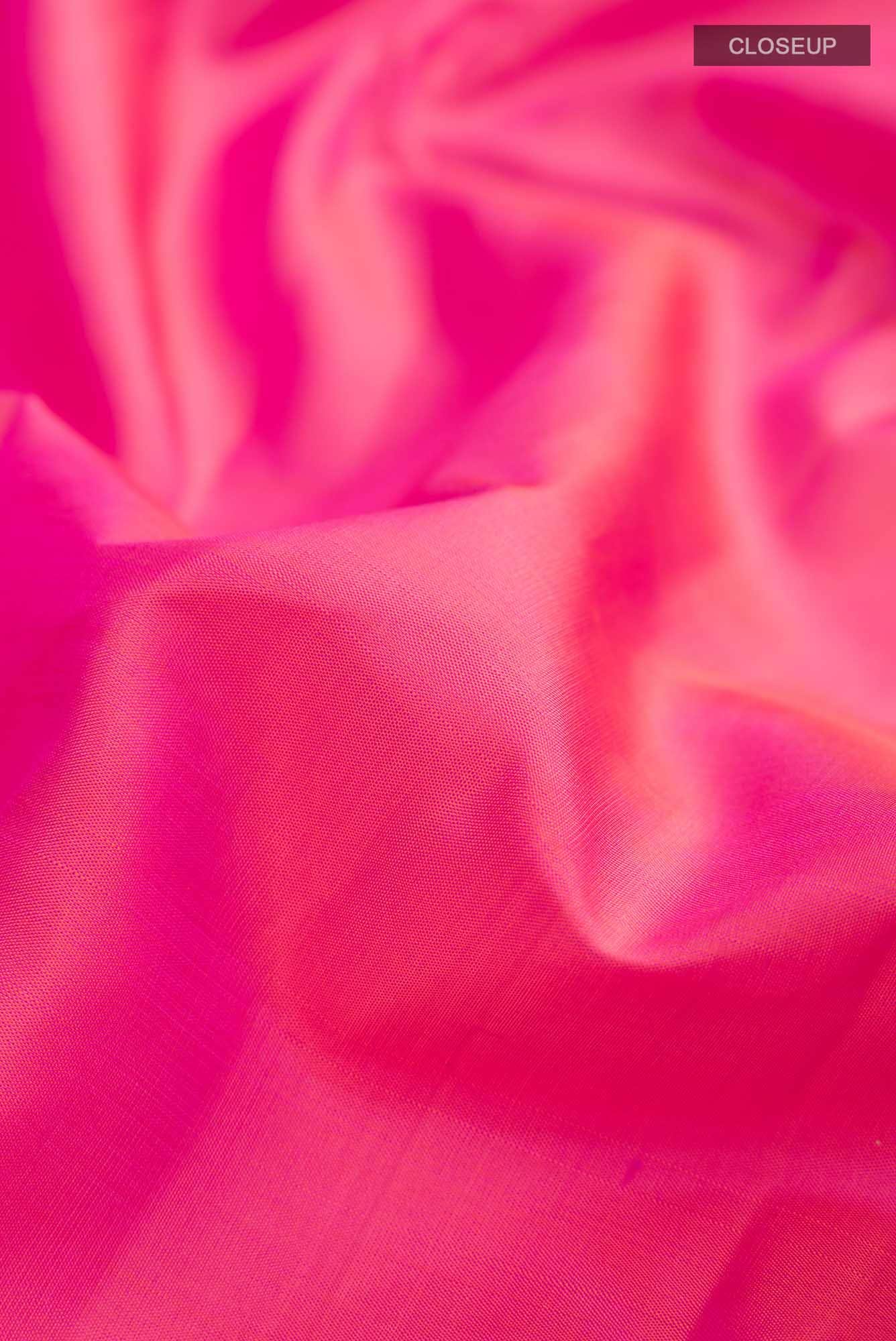 Orange with Pink Dual Tone Kanchipuram Silk Saree