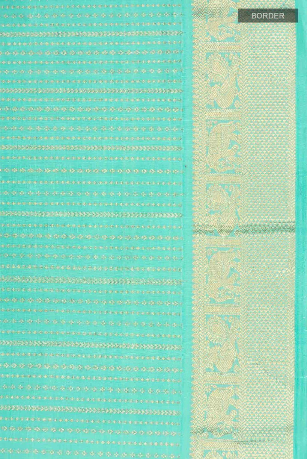 Sea Green Kanchipuram Silk Saree