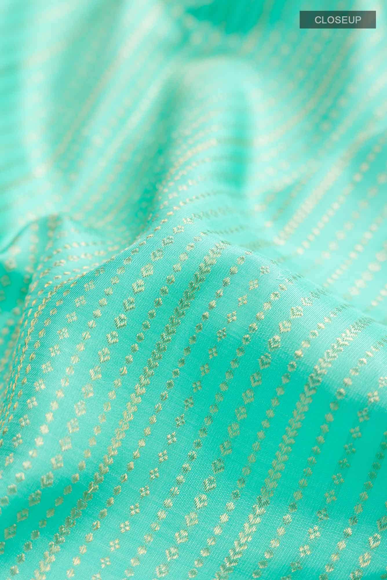 Sea Green Kanchipuram Silk Saree
