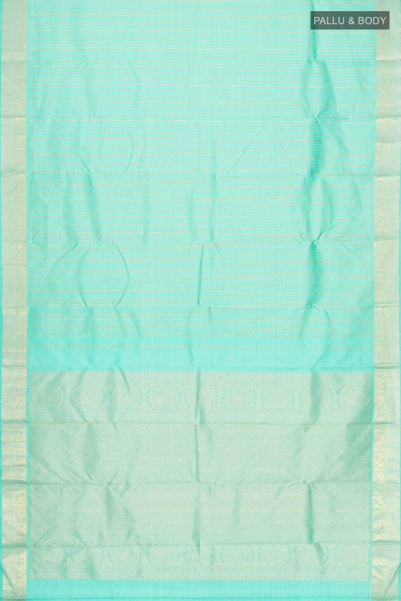 Sea Green Kanchipuram Silk Saree