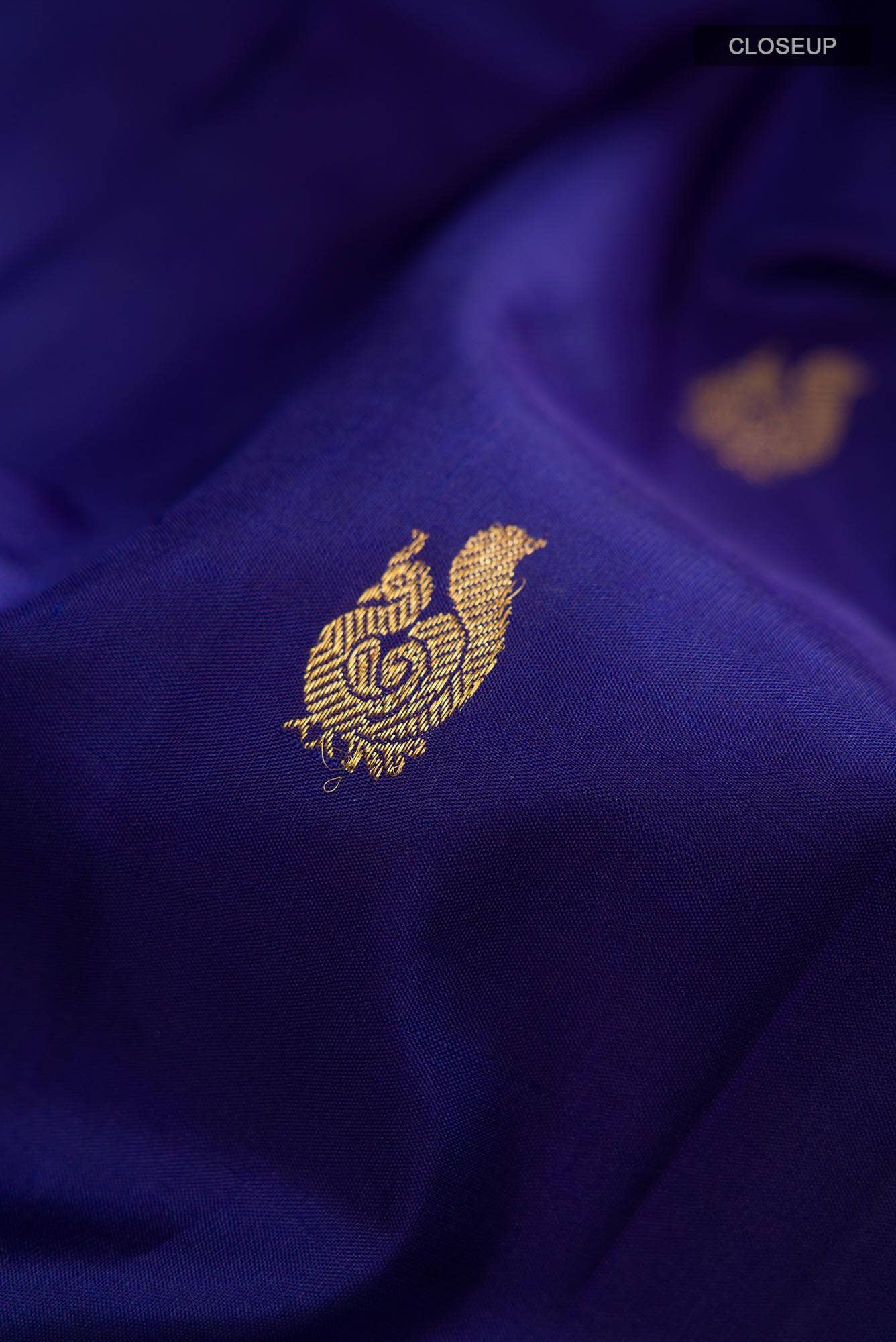 Navy Blue Kanchipuram Silk Saree