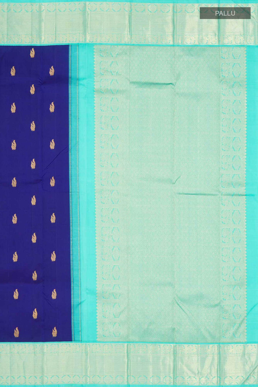 Navy Blue Kanchipuram Silk Saree