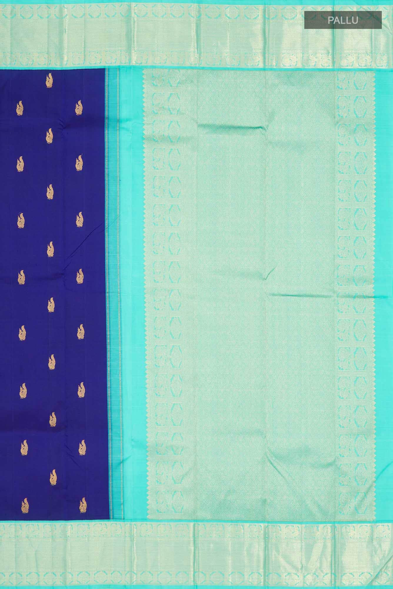 Navy Blue Kanchipuram Silk Saree