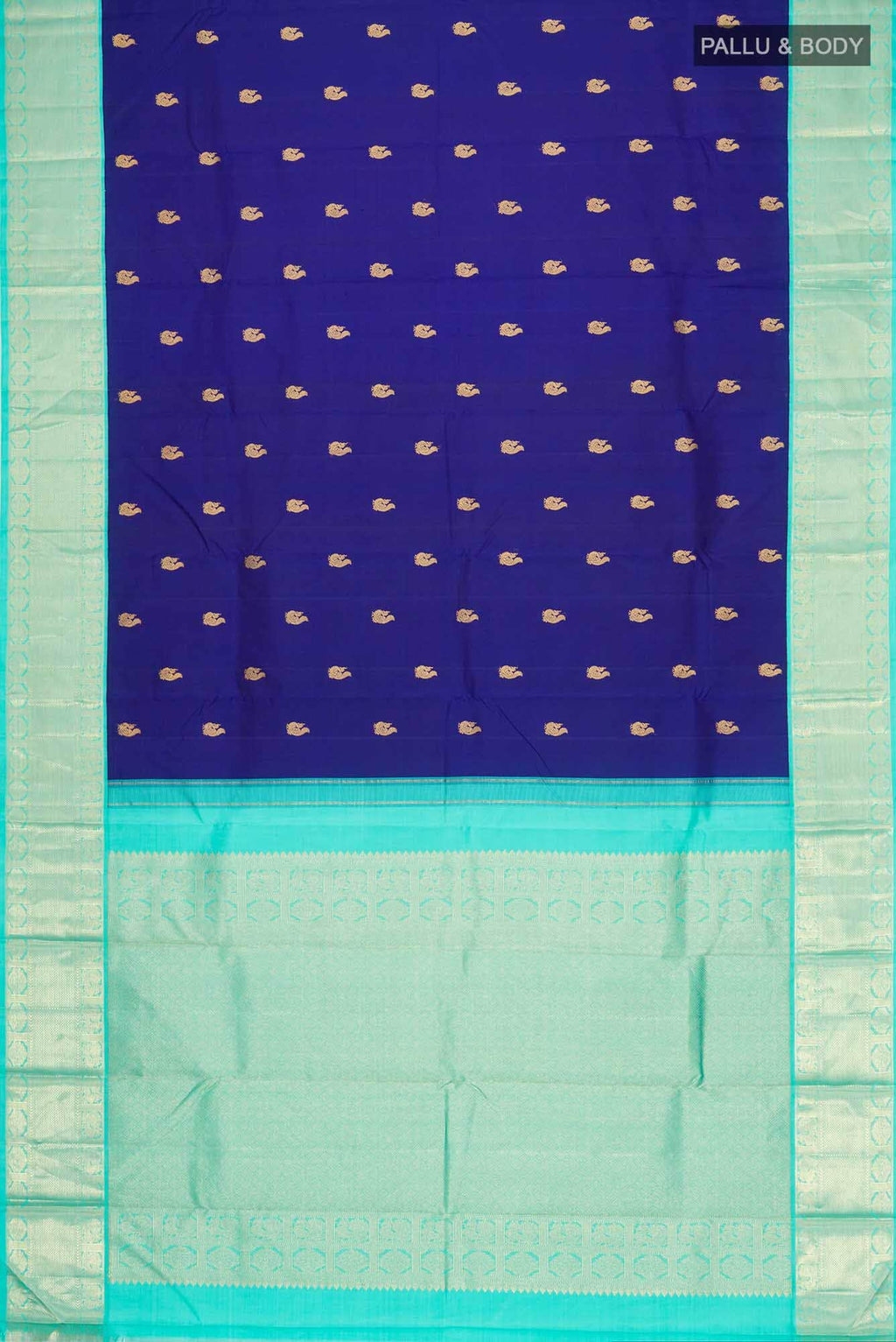 Navy Blue Kanchipuram Silk Saree