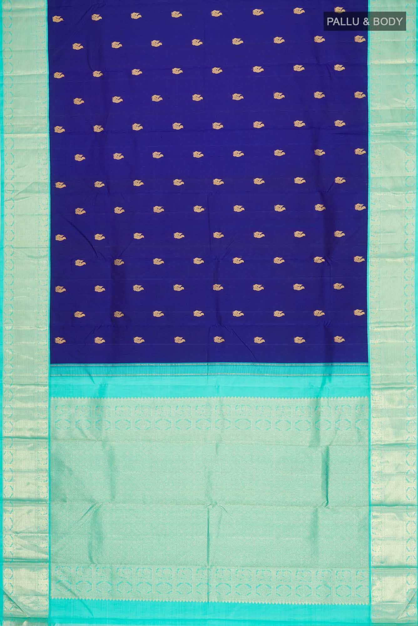 Navy Blue Kanchipuram Silk Saree