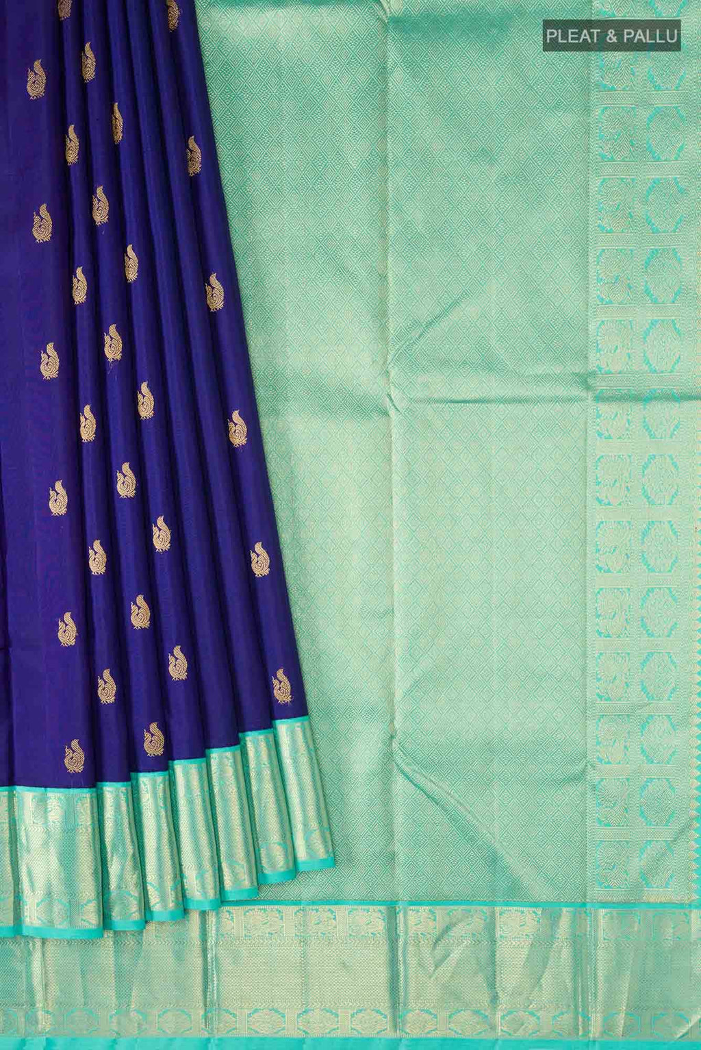 Navy Blue Kanchipuram Silk Saree