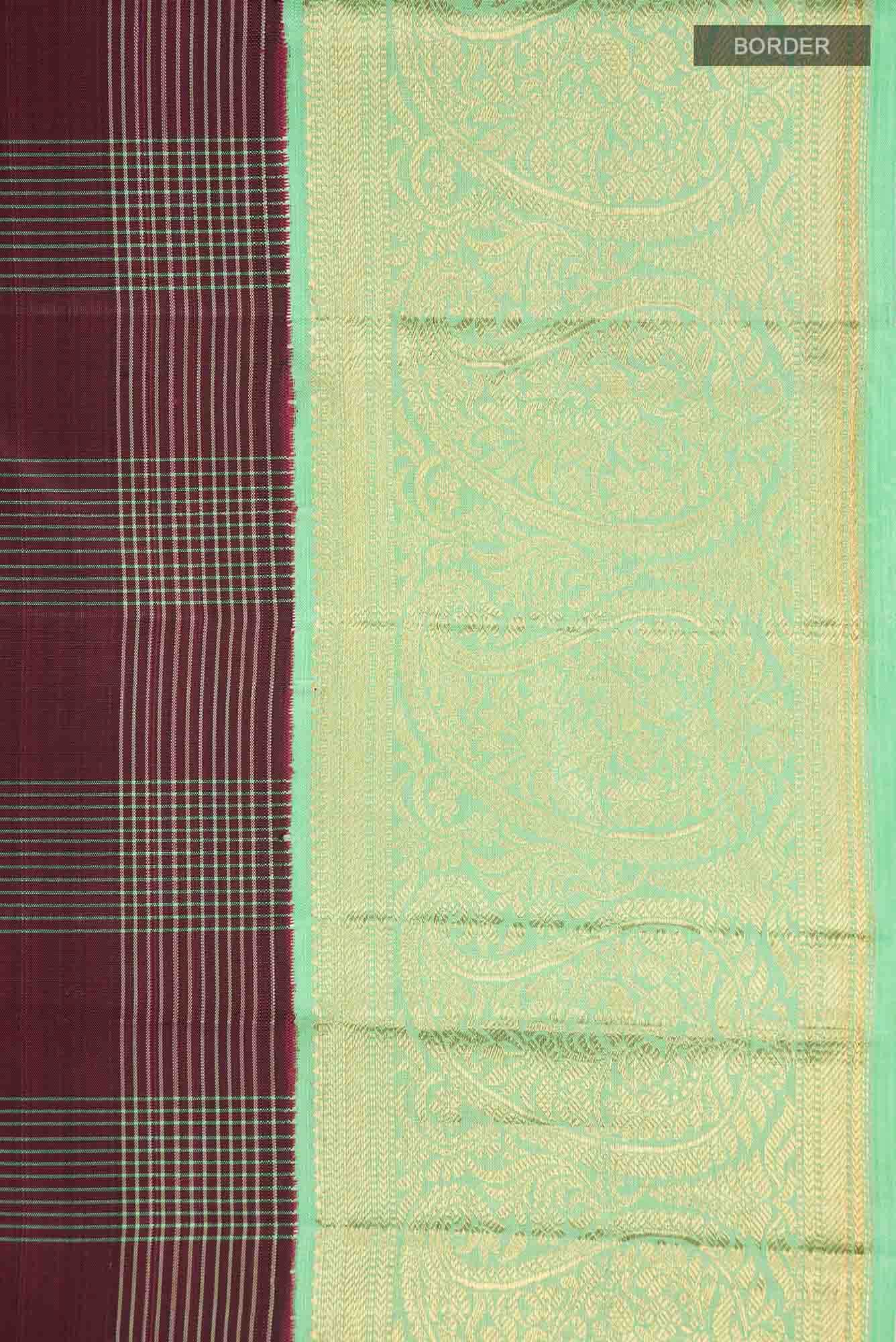 Pure Silk Pure Zari Maroon Kanchipuram Saree