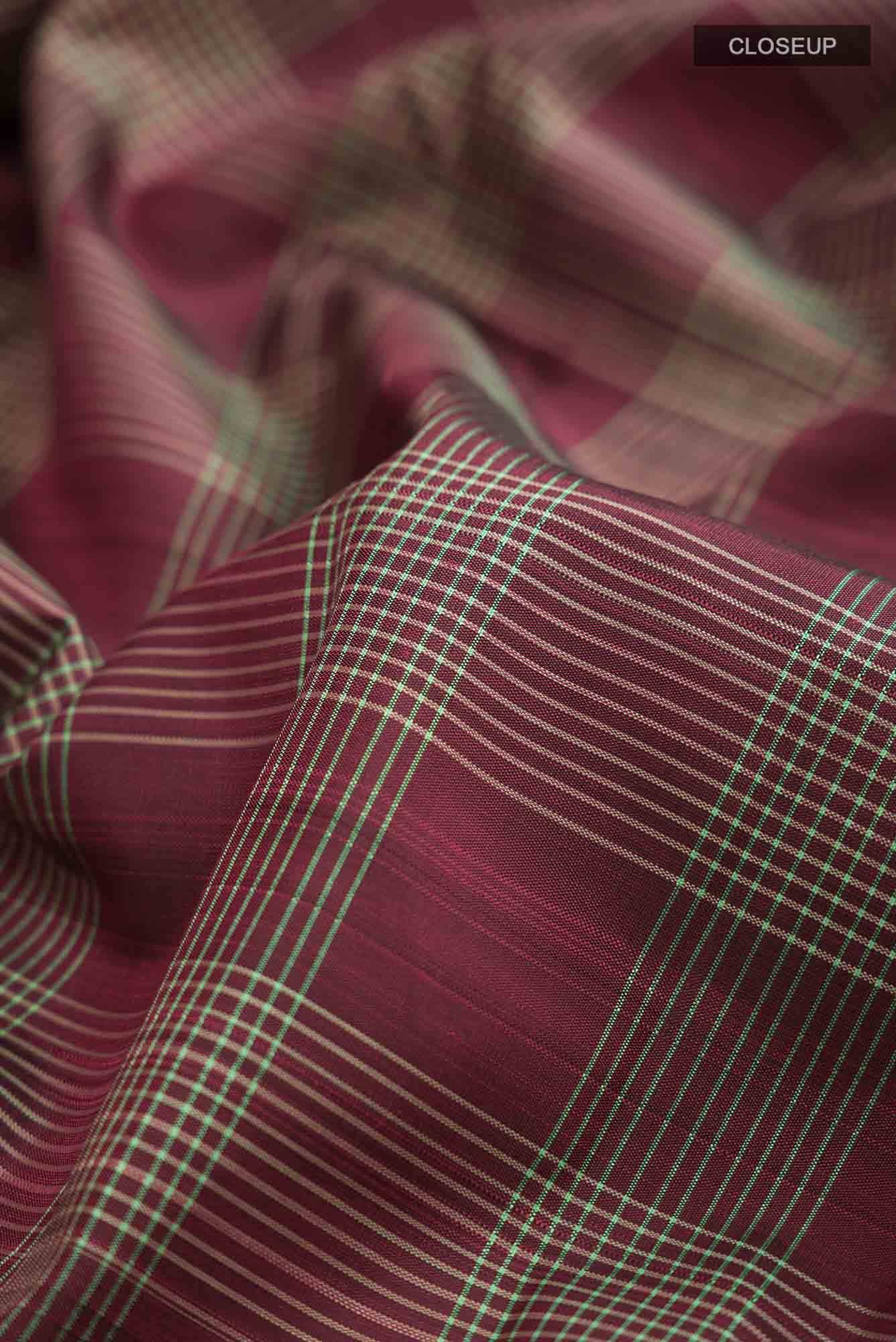 Pure Silk Pure Zari Maroon Kanchipuram Saree