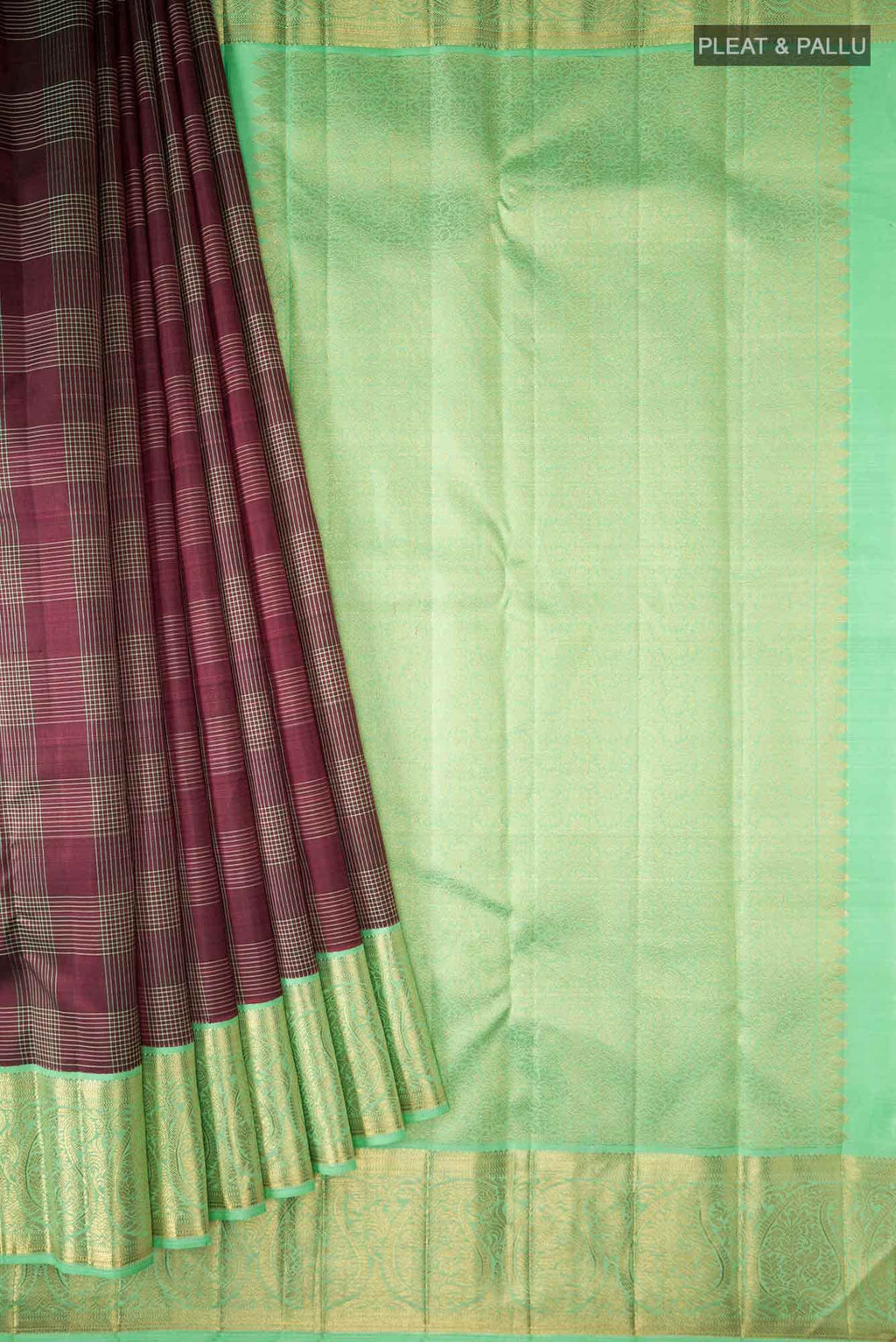 Pure Silk Pure Zari Maroon Kanchipuram Saree