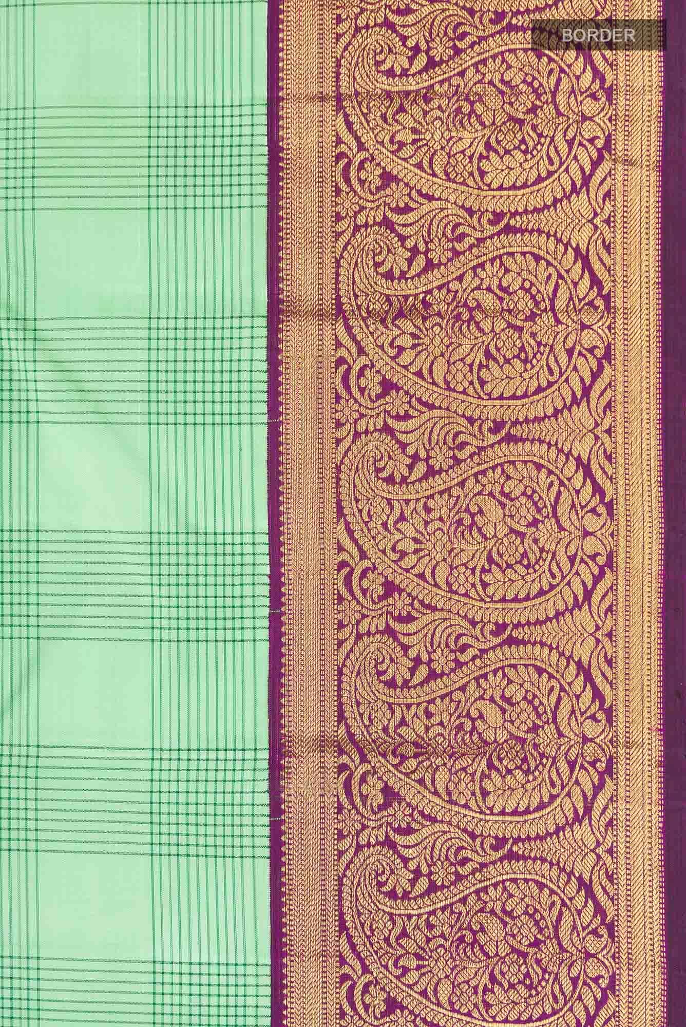Pure Silk Pure Zari Green Kanchipuram Saree