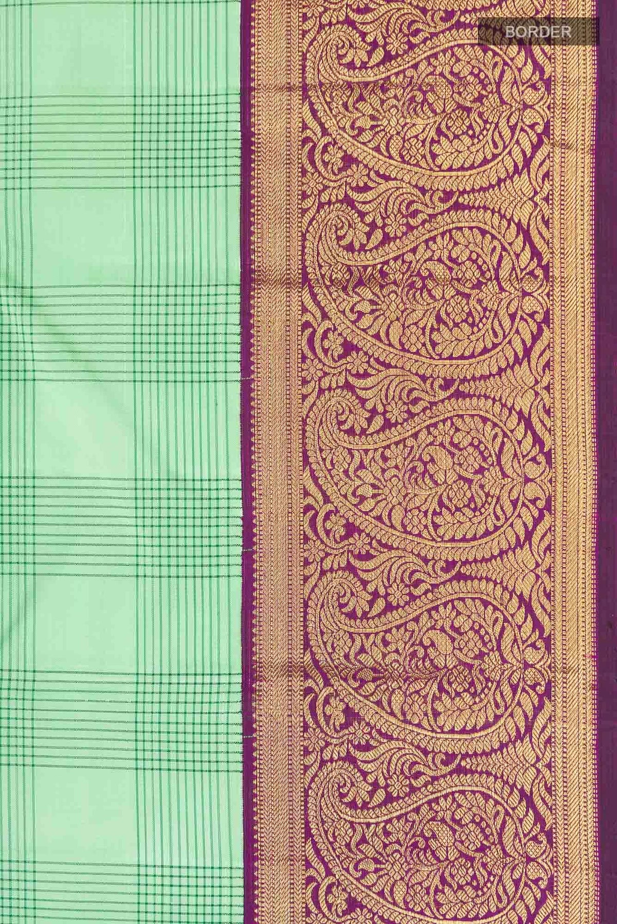 Pure Silk Pure Zari Green Kanchipuram Saree
