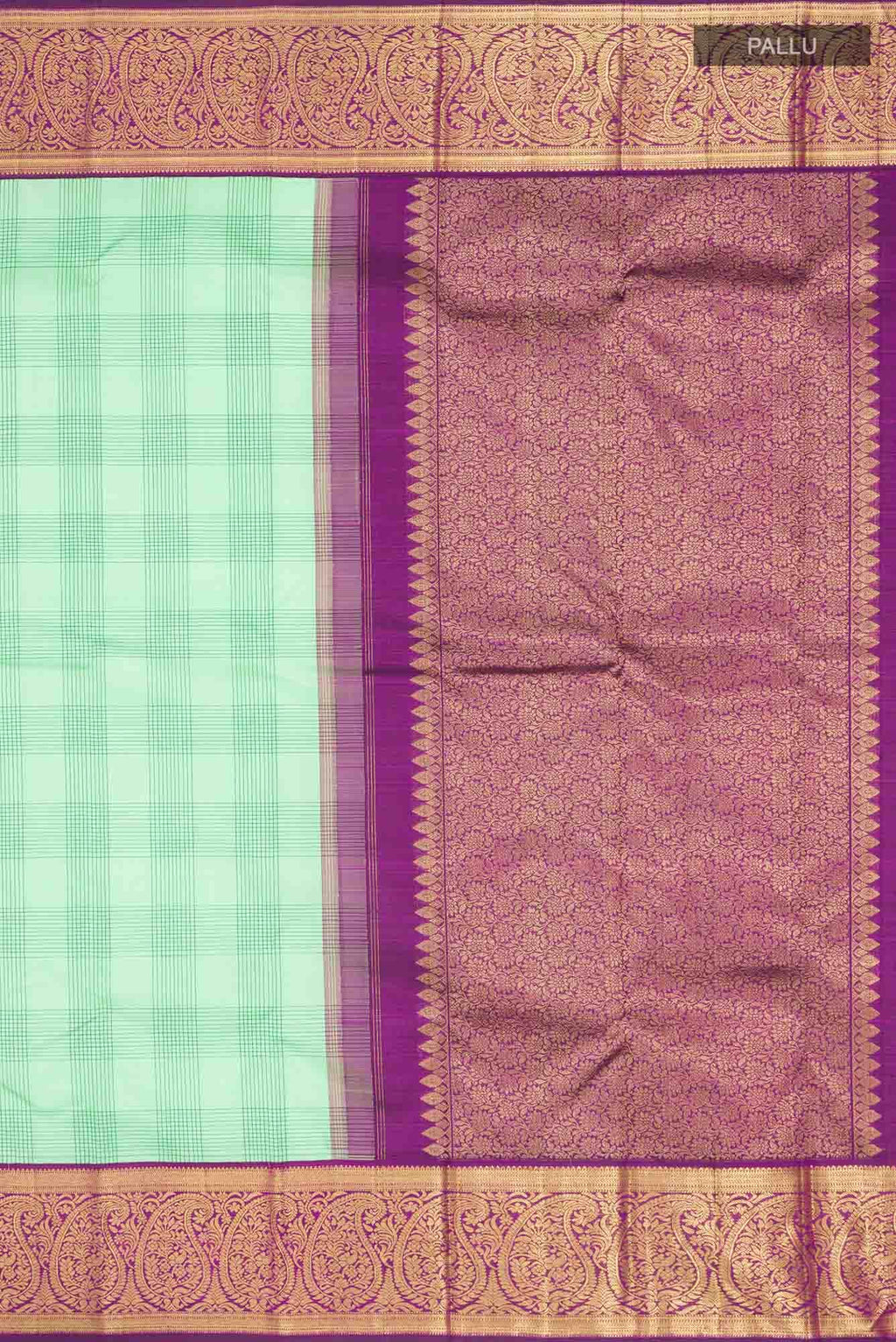 Pure Silk Pure Zari Green Kanchipuram Saree