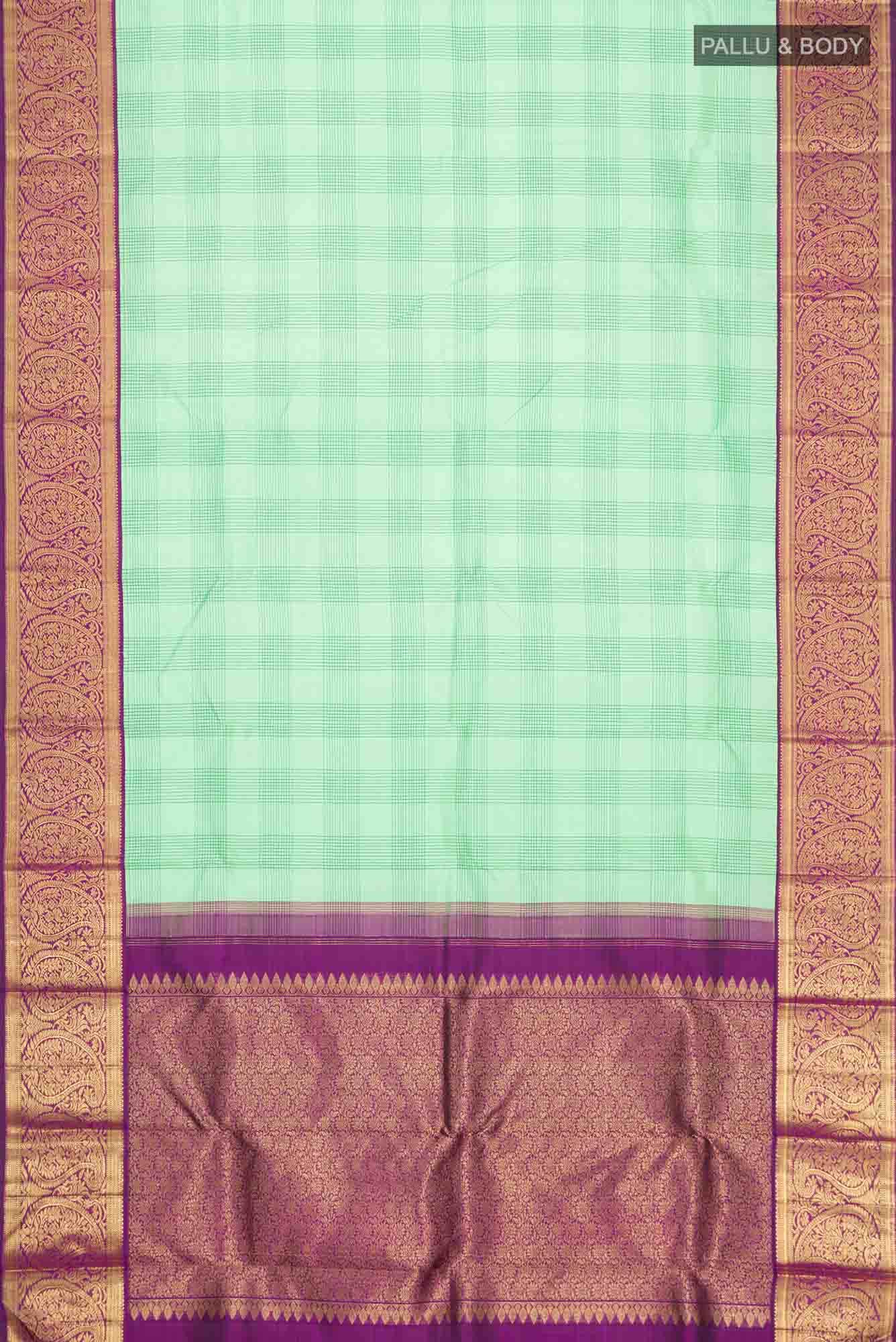 Pure Silk Pure Zari Green Kanchipuram Saree