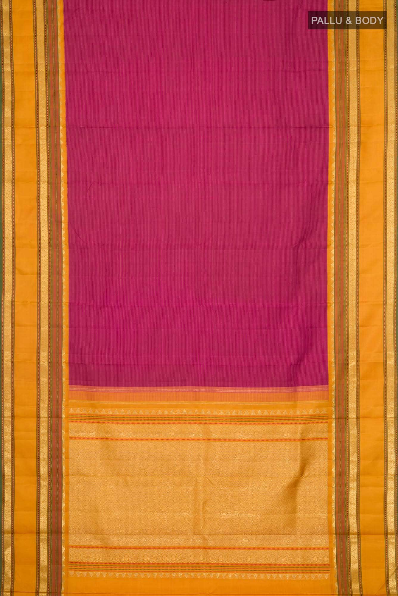 Pure Silk Pure Zari Magenta Kanchipuram Saree