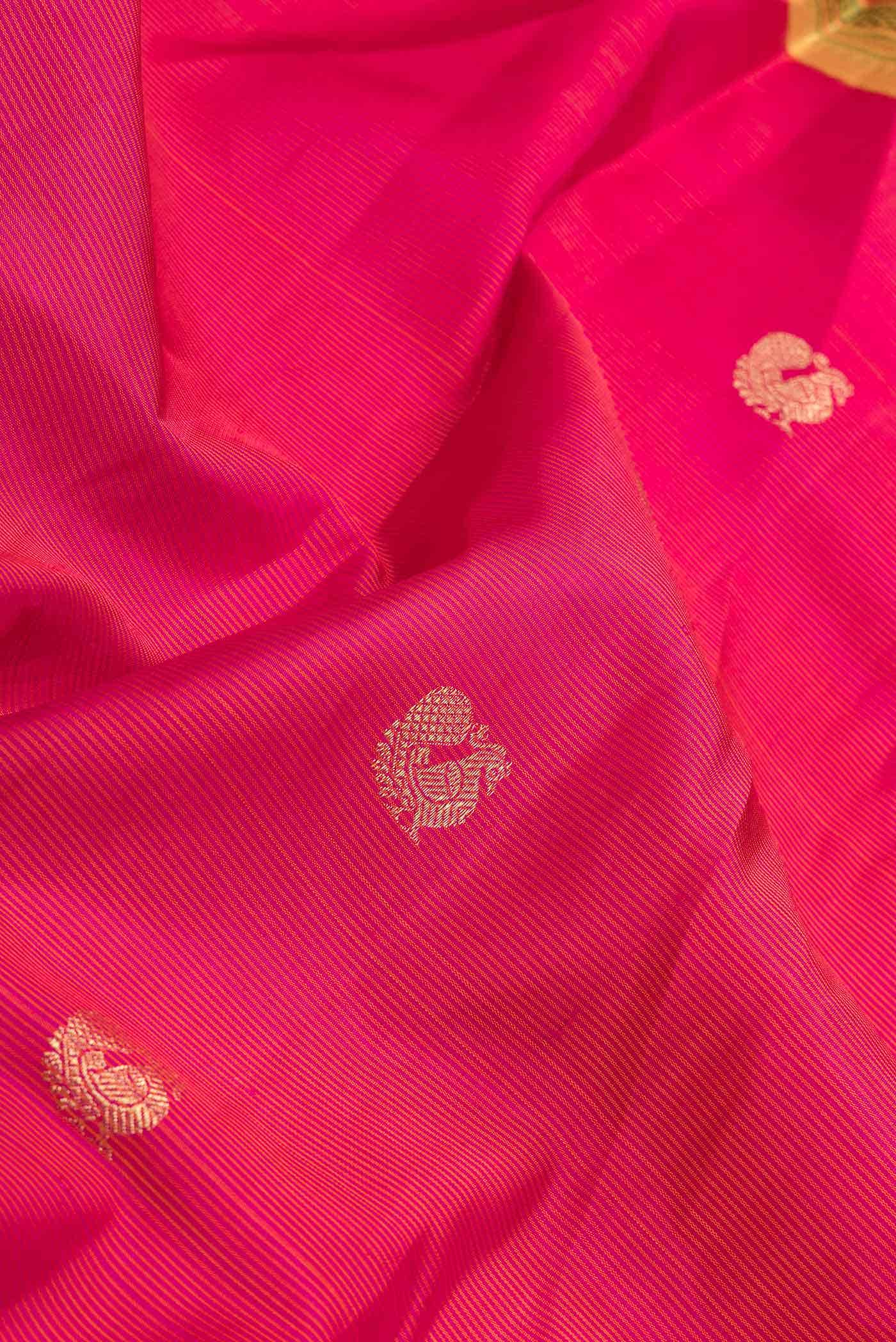 Pink Dual Tone Kanchipuram Silk Saree