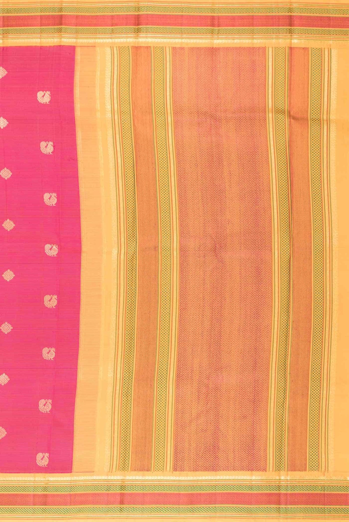 Pink Dual Tone Kanchipuram Silk Saree