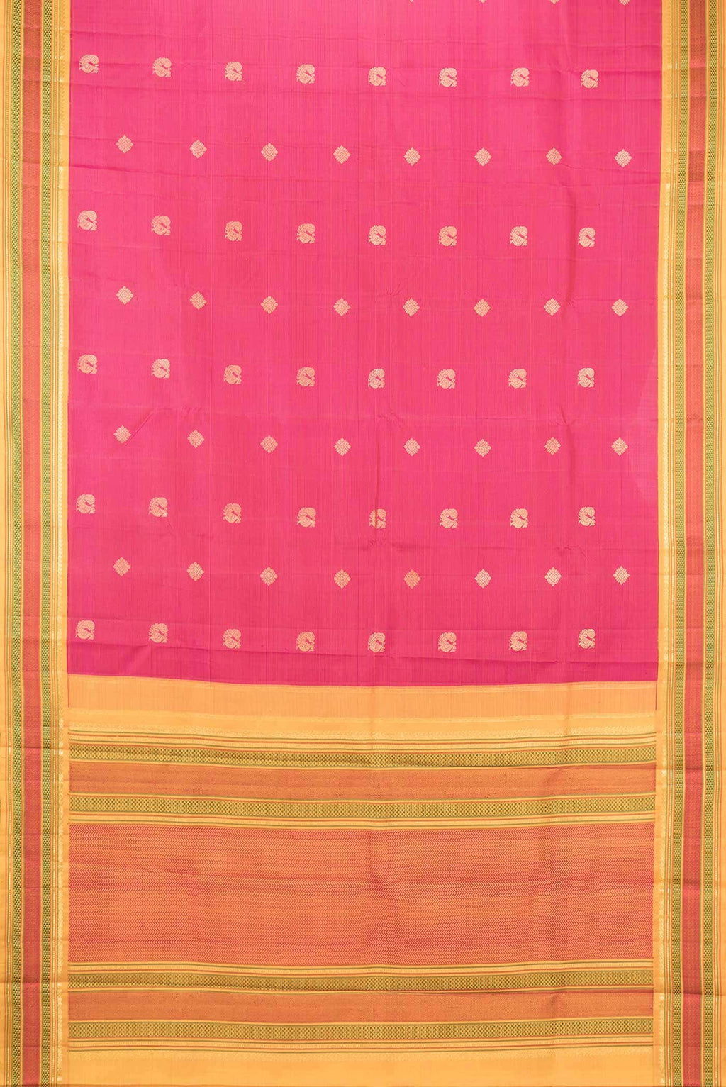 Pink Dual Tone Kanchipuram Silk Saree
