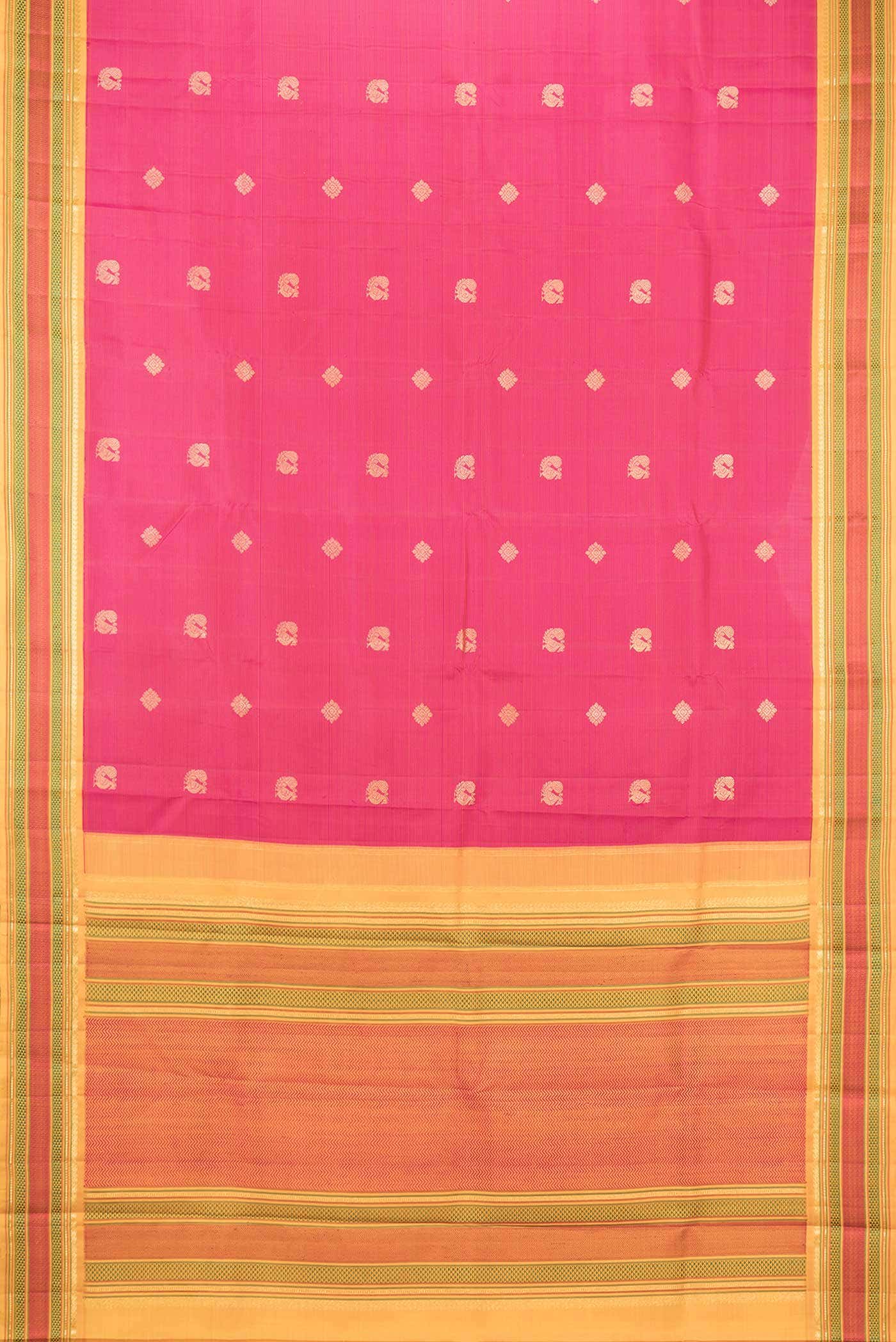 Pink Dual Tone Kanchipuram Silk Saree