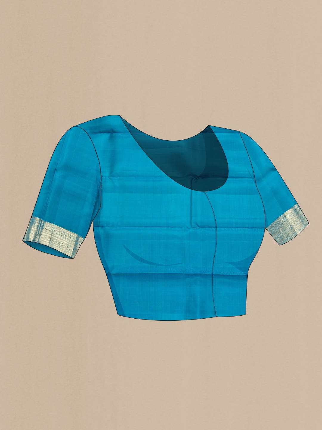 Peacock Blue Dual Tone Kanchipuram Silk Saree