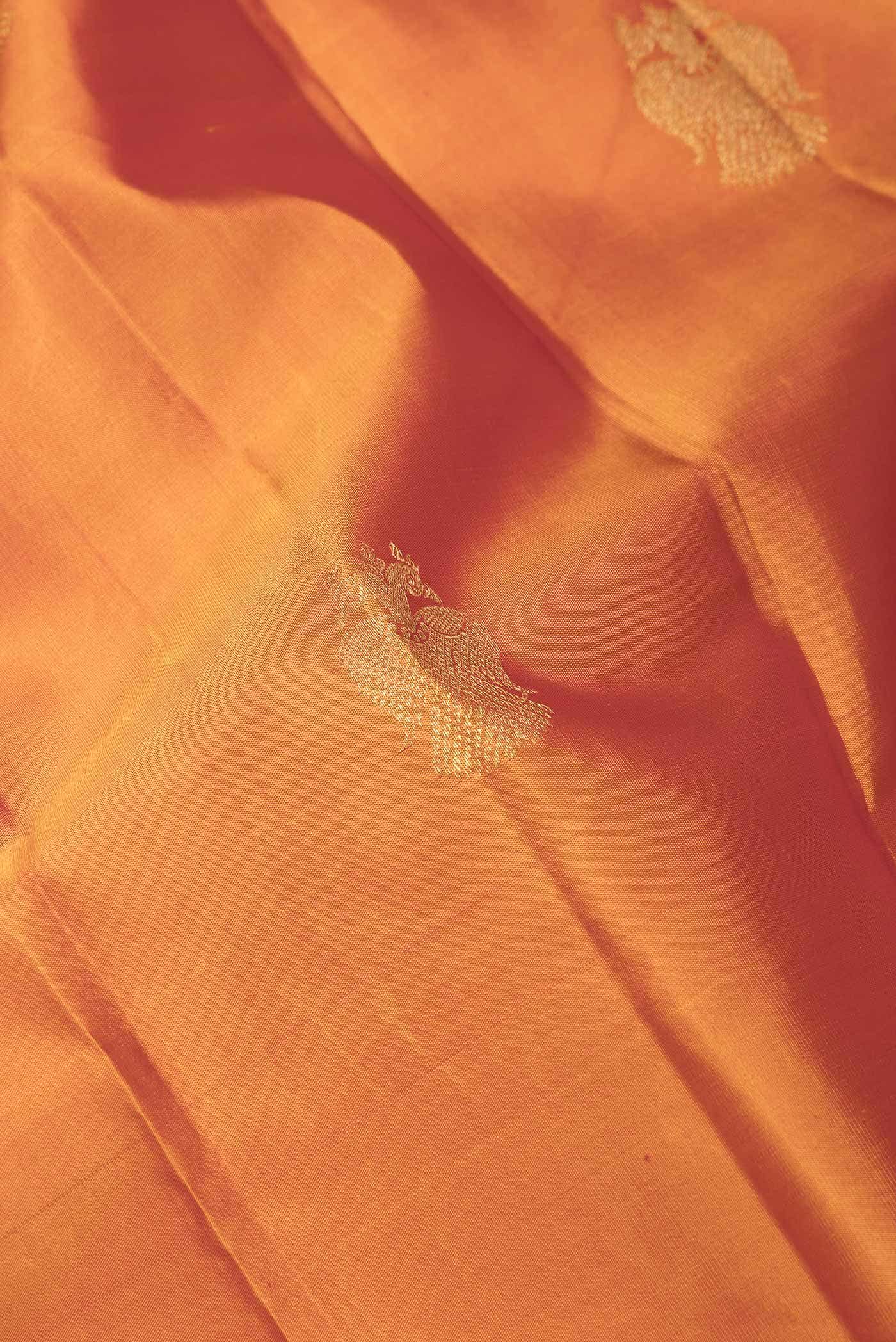 Mustard Dual Tone Kanchipuram Silk Saree