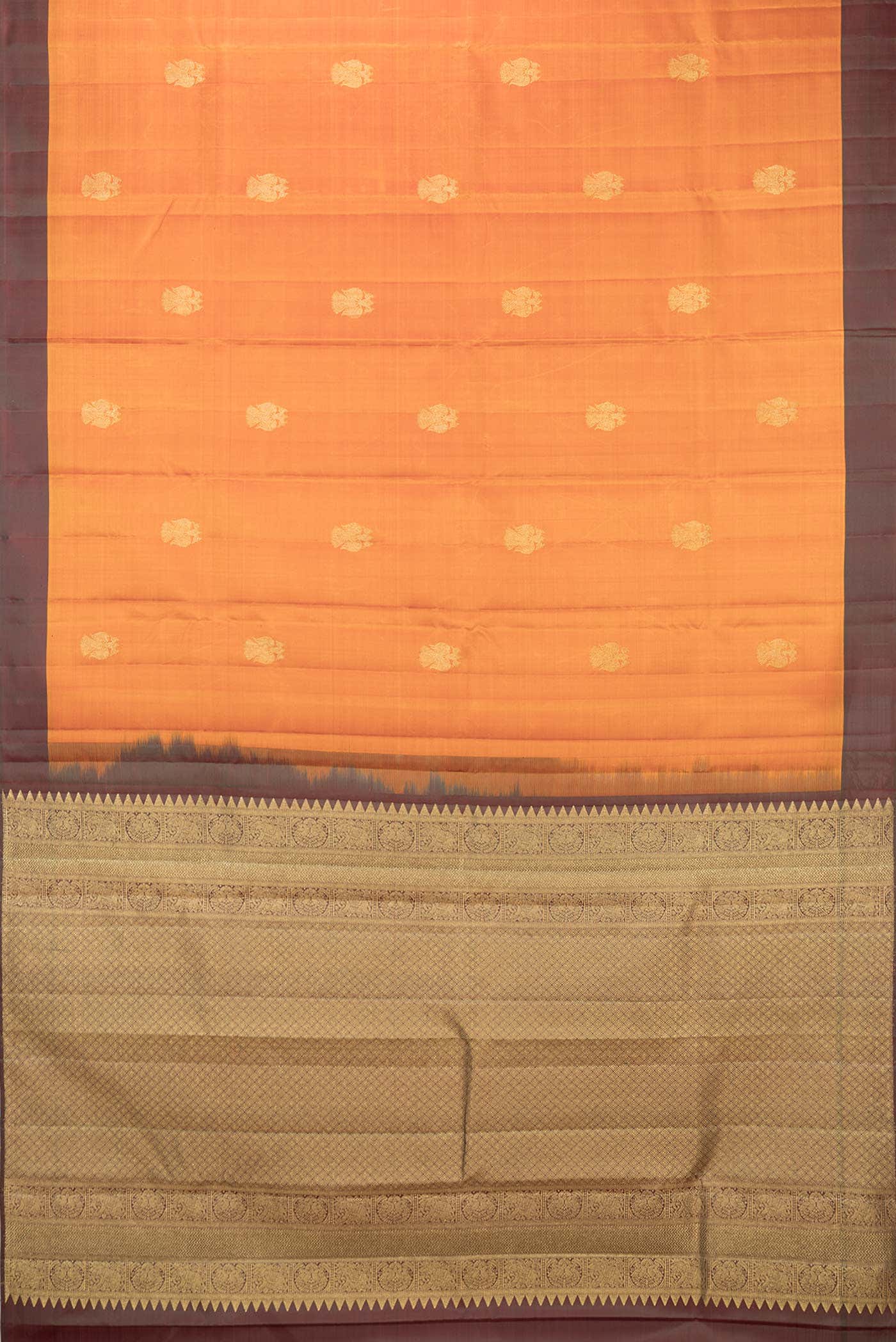 Mustard Dual Tone Kanchipuram Silk Saree