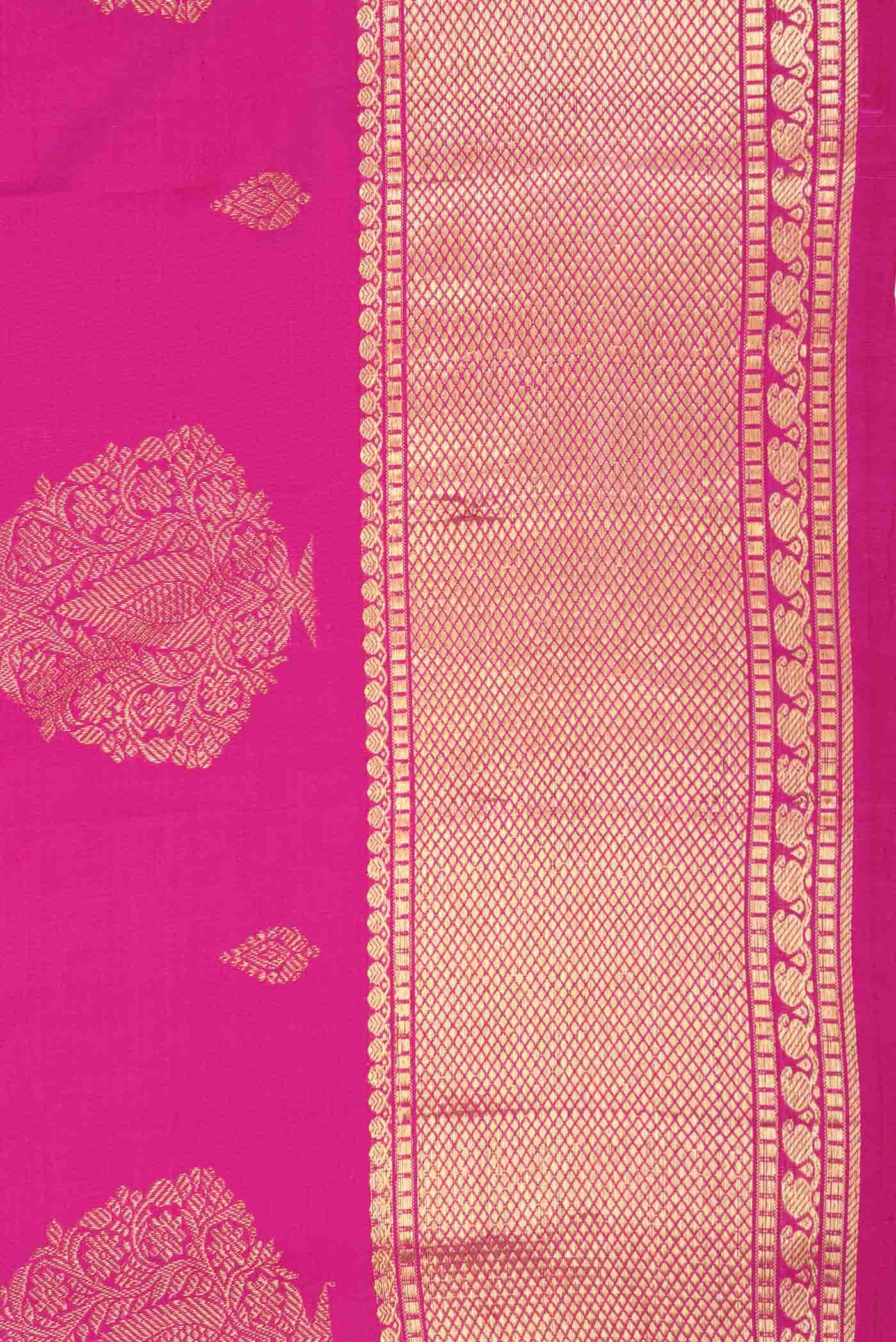 Pink Dual Tone Kanchipuram Silk Saree