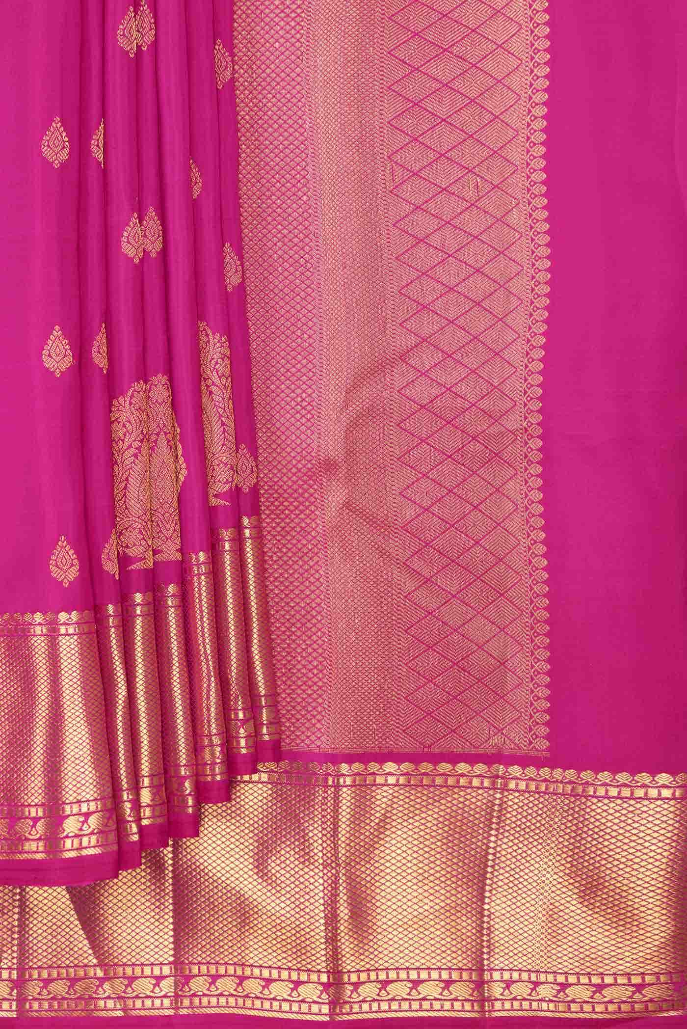 Pink Dual Tone Kanchipuram Silk Saree