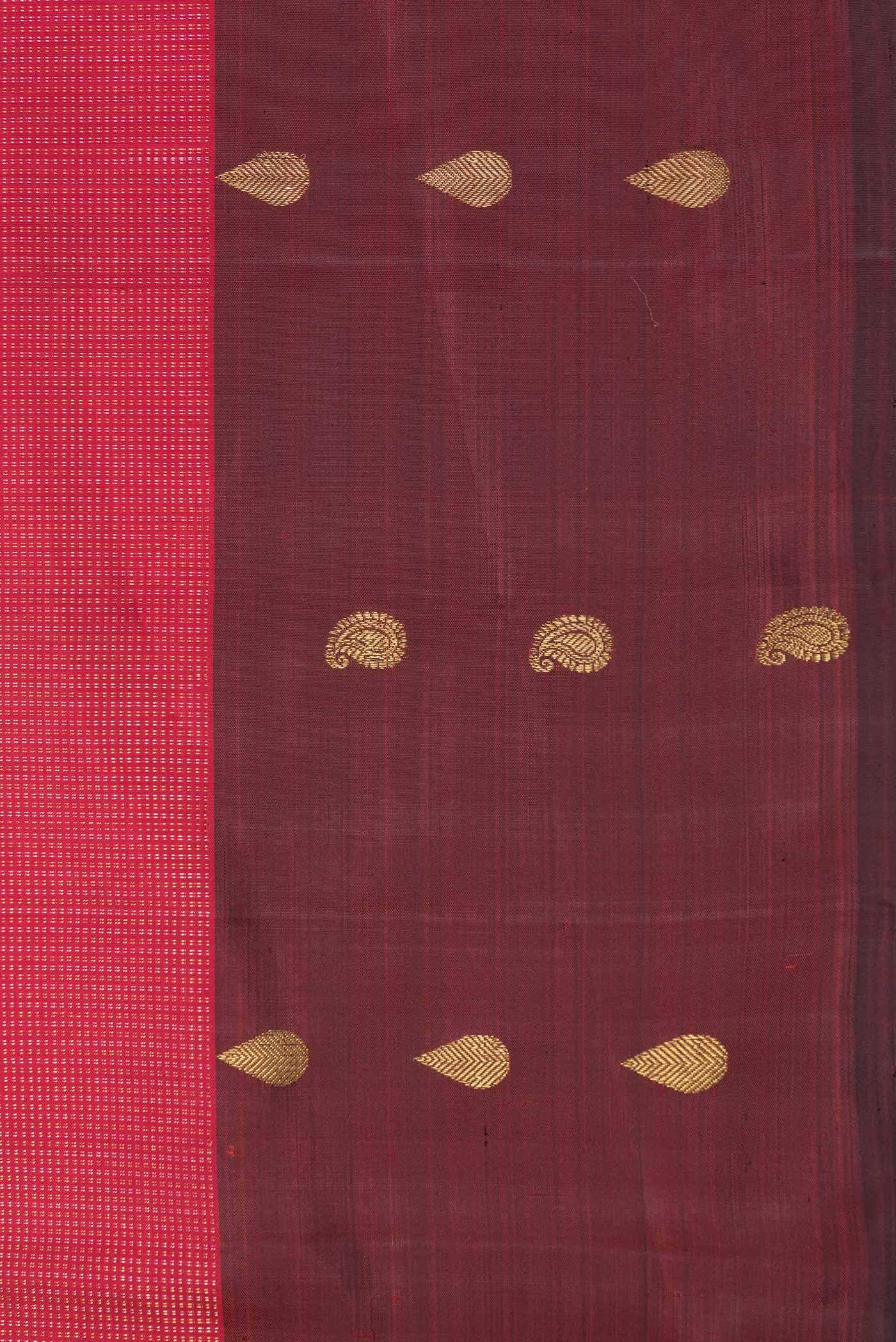 Red Dual Tone Kanchipuram Silk Saree