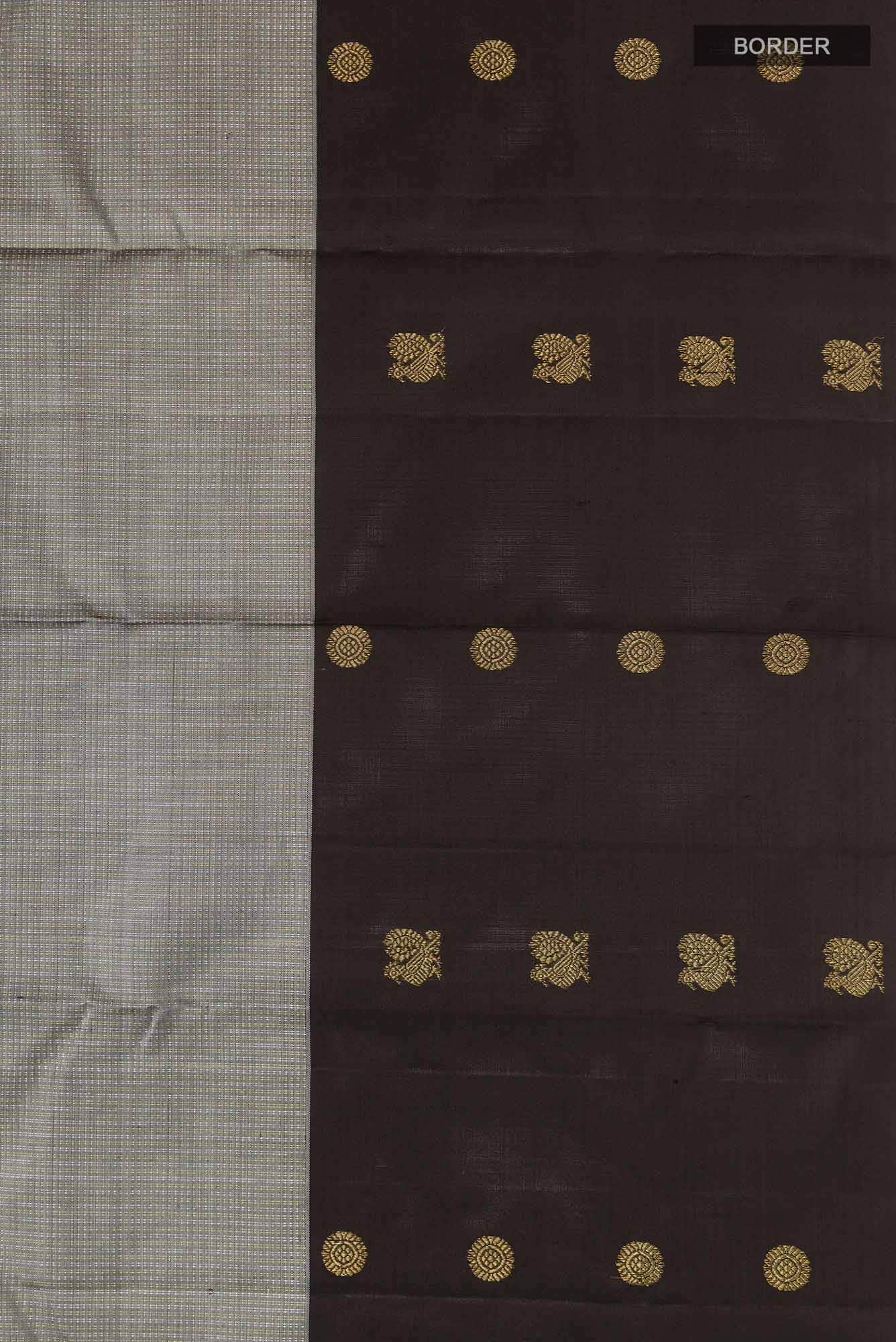 Grey Kanchipuram Silk Saree