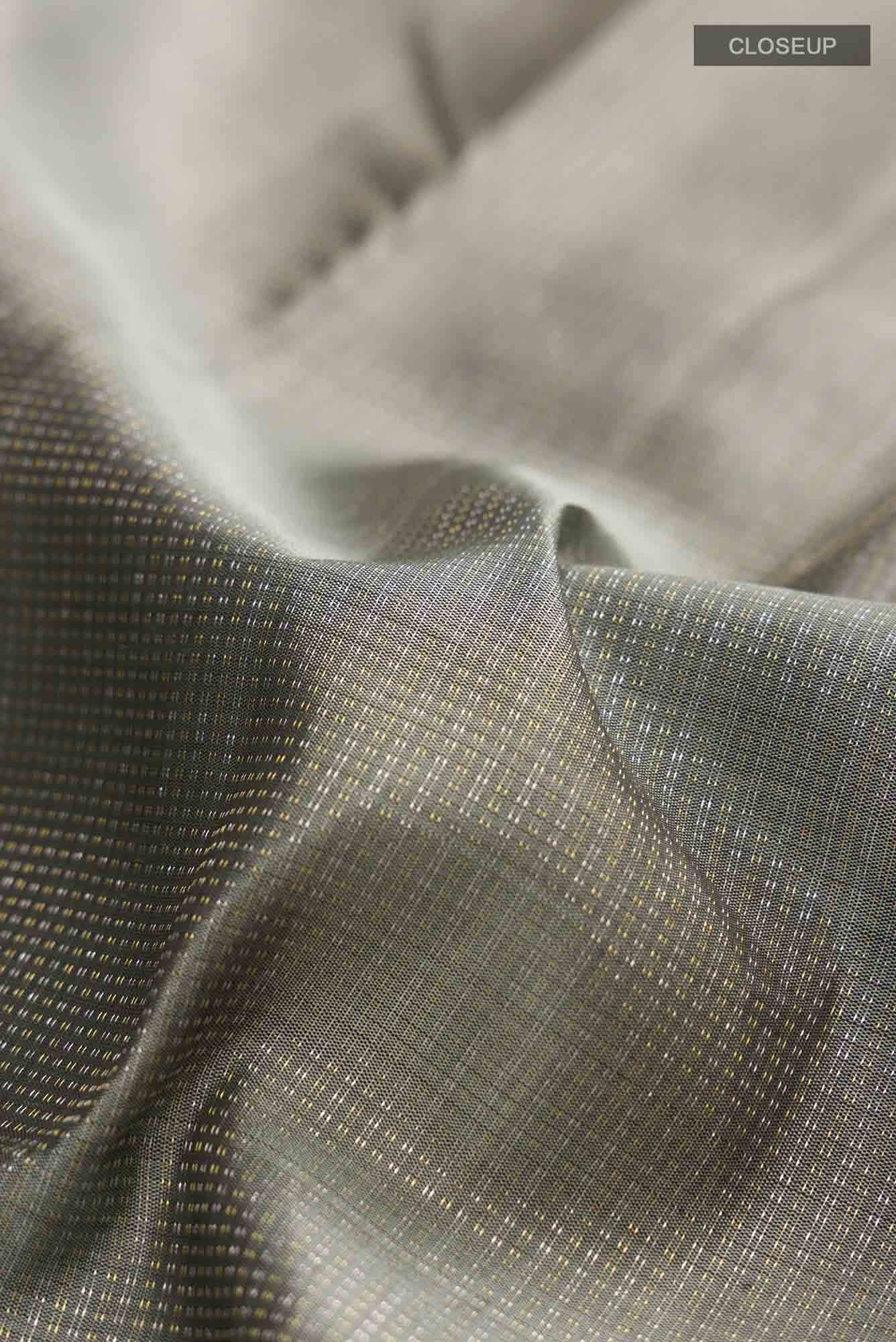 Grey Kanchipuram Silk Saree