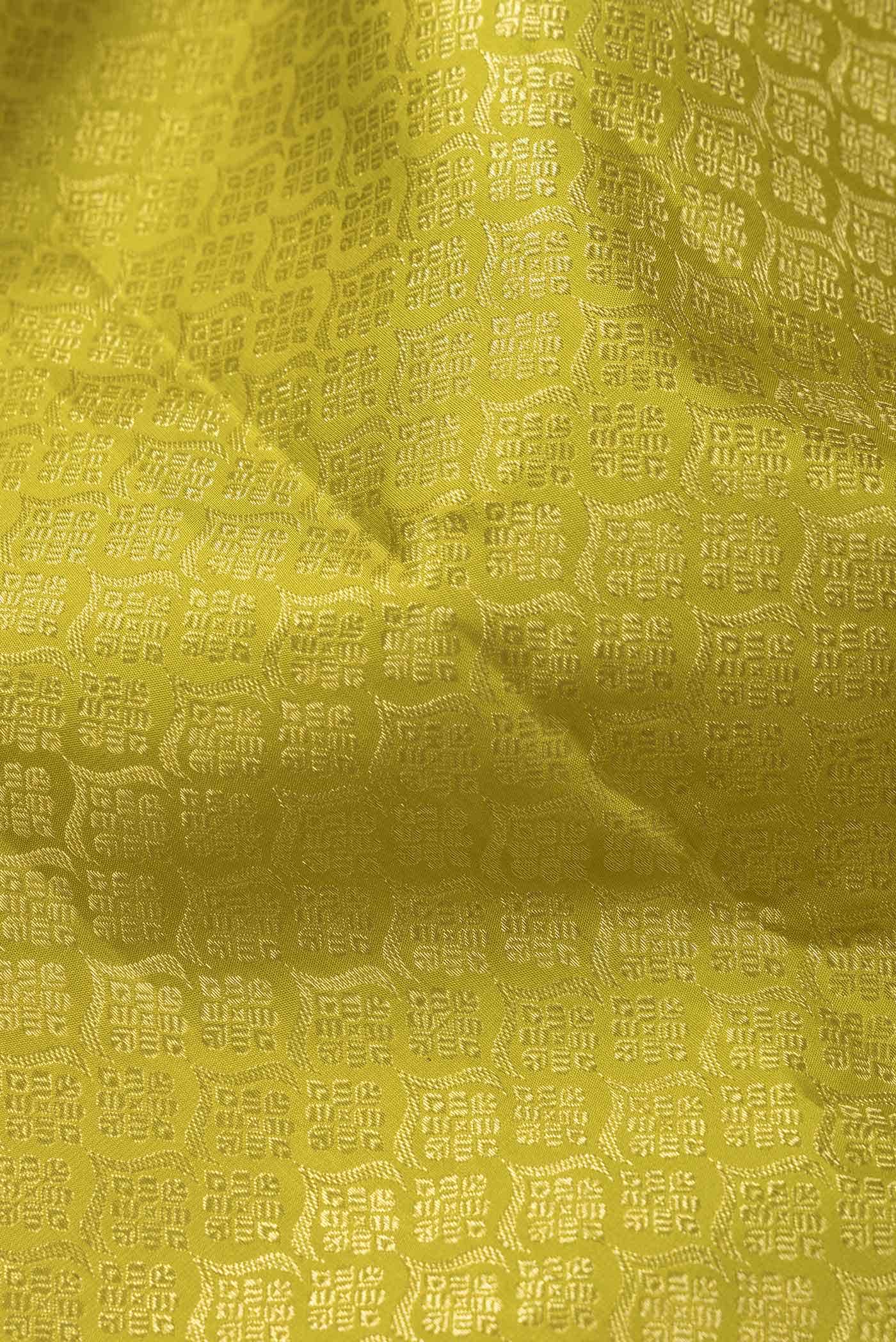 Parrot Green Dual Tone Kanchipuram Silk Saree