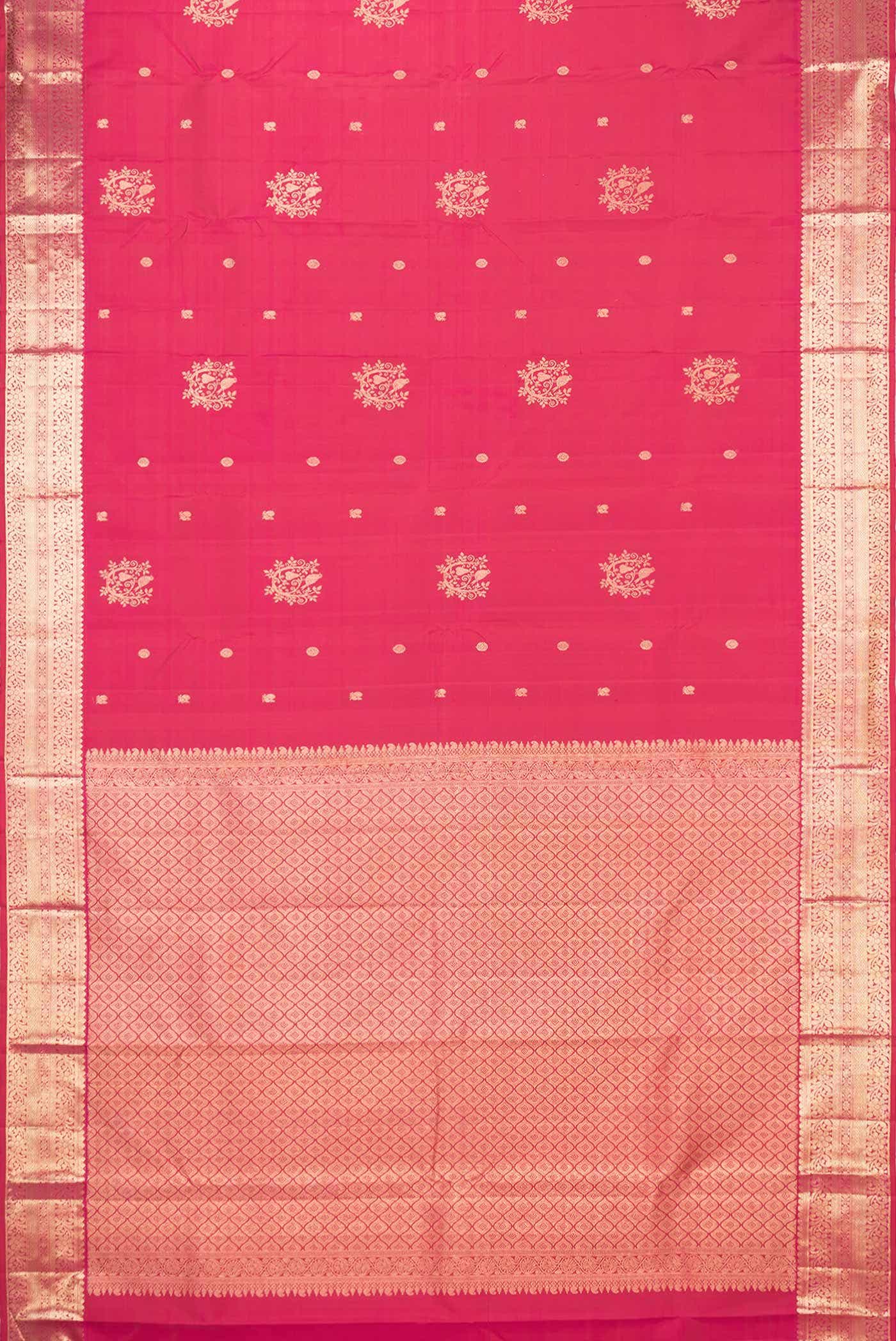 Pink Dual Tone Kanchipuram Silk Saree