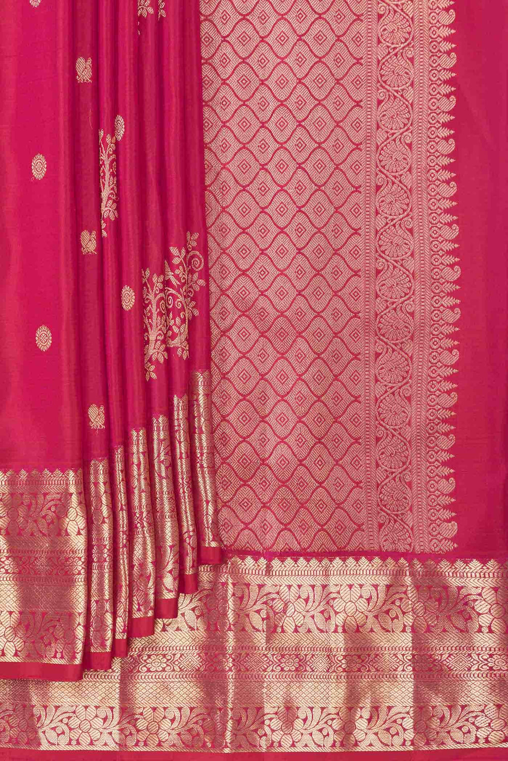 Pink Dual Tone Kanchipuram Silk Saree