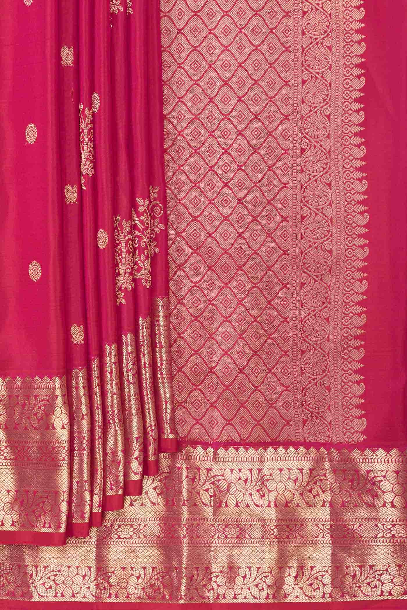 Pink Dual Tone Kanchipuram Silk Saree