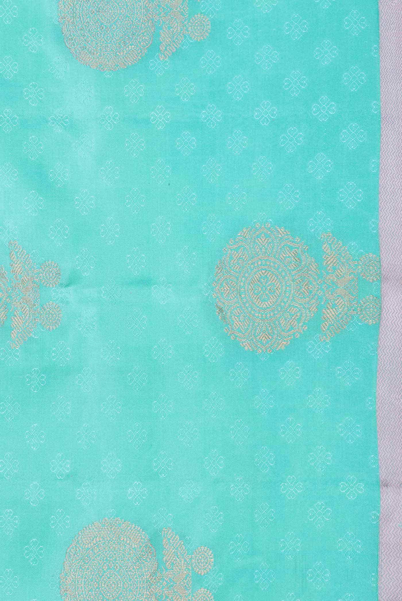 Sky Blue Dual Tone Kanchipuram Silk Saree