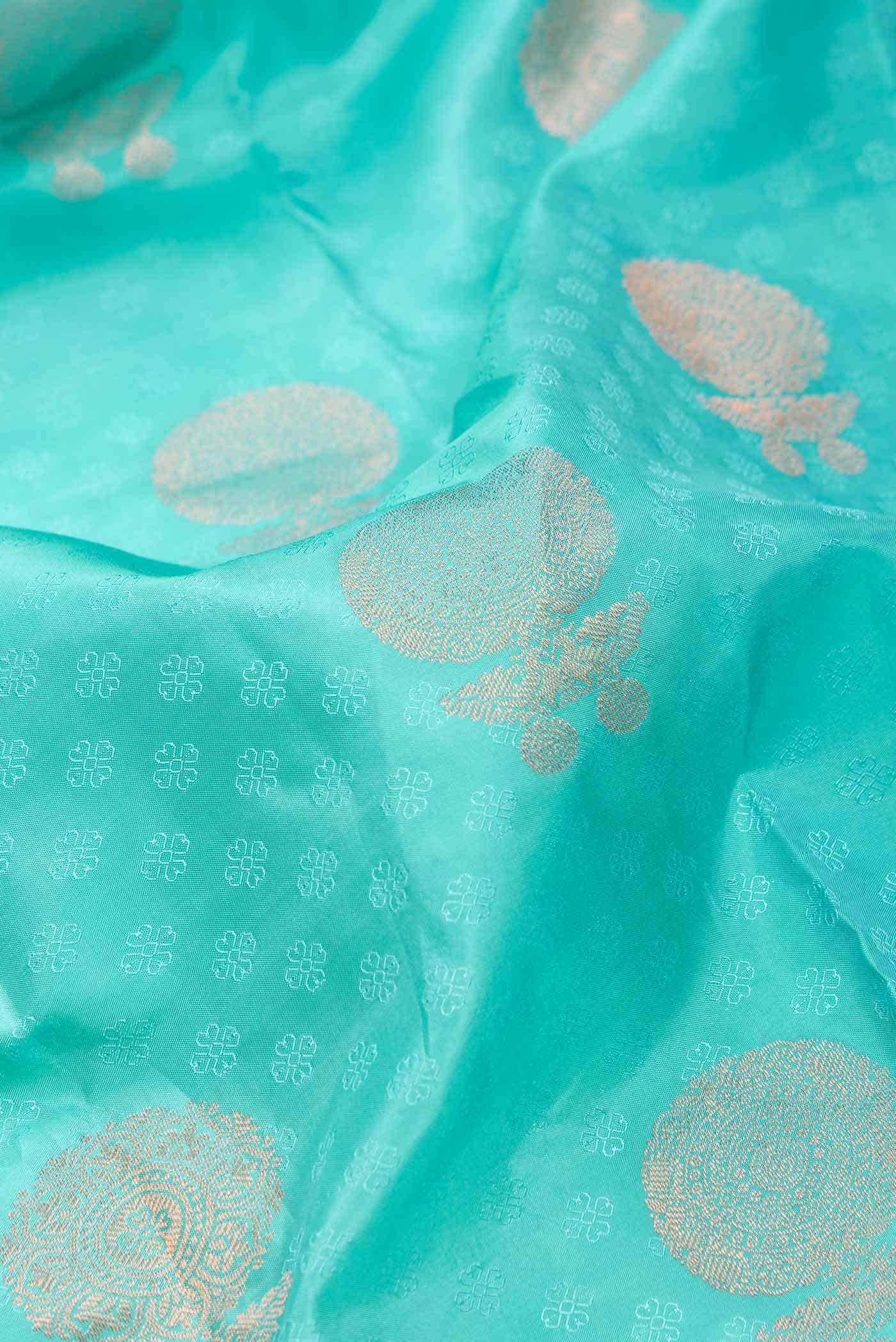 Sky Blue Dual Tone Kanchipuram Silk Saree