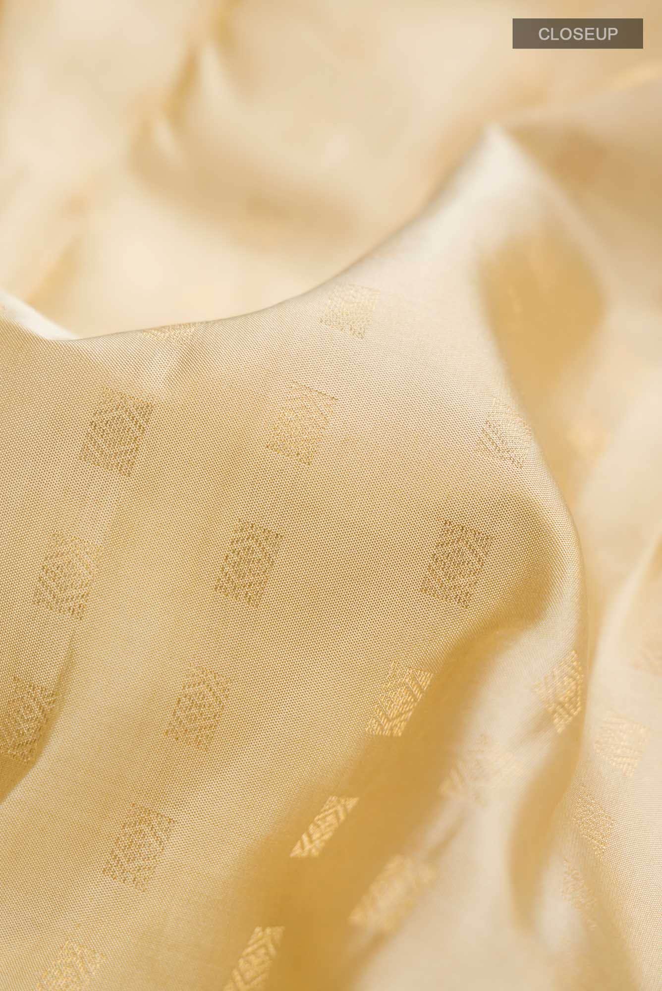 Beige Kanchipuram Silk Saree