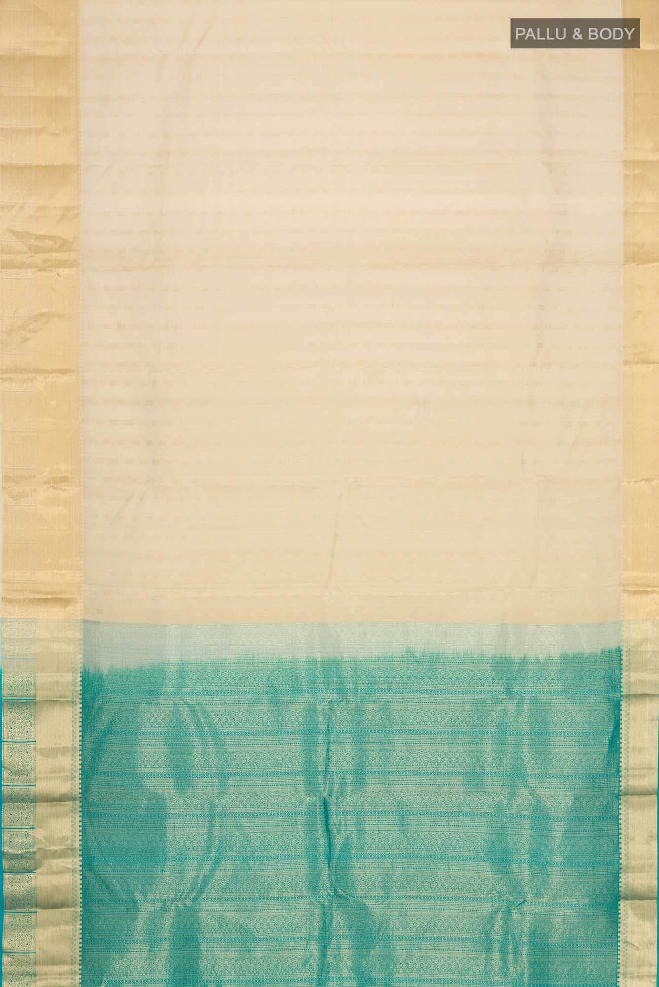 Beige Kanchipuram Silk Saree