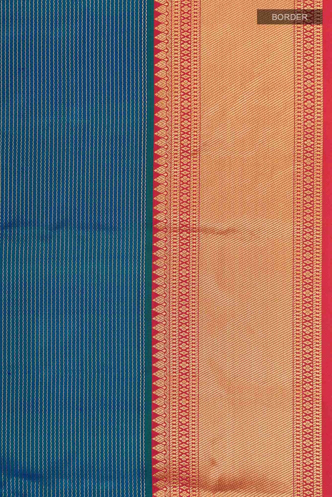 Blue Kanchipuram Silk Saree