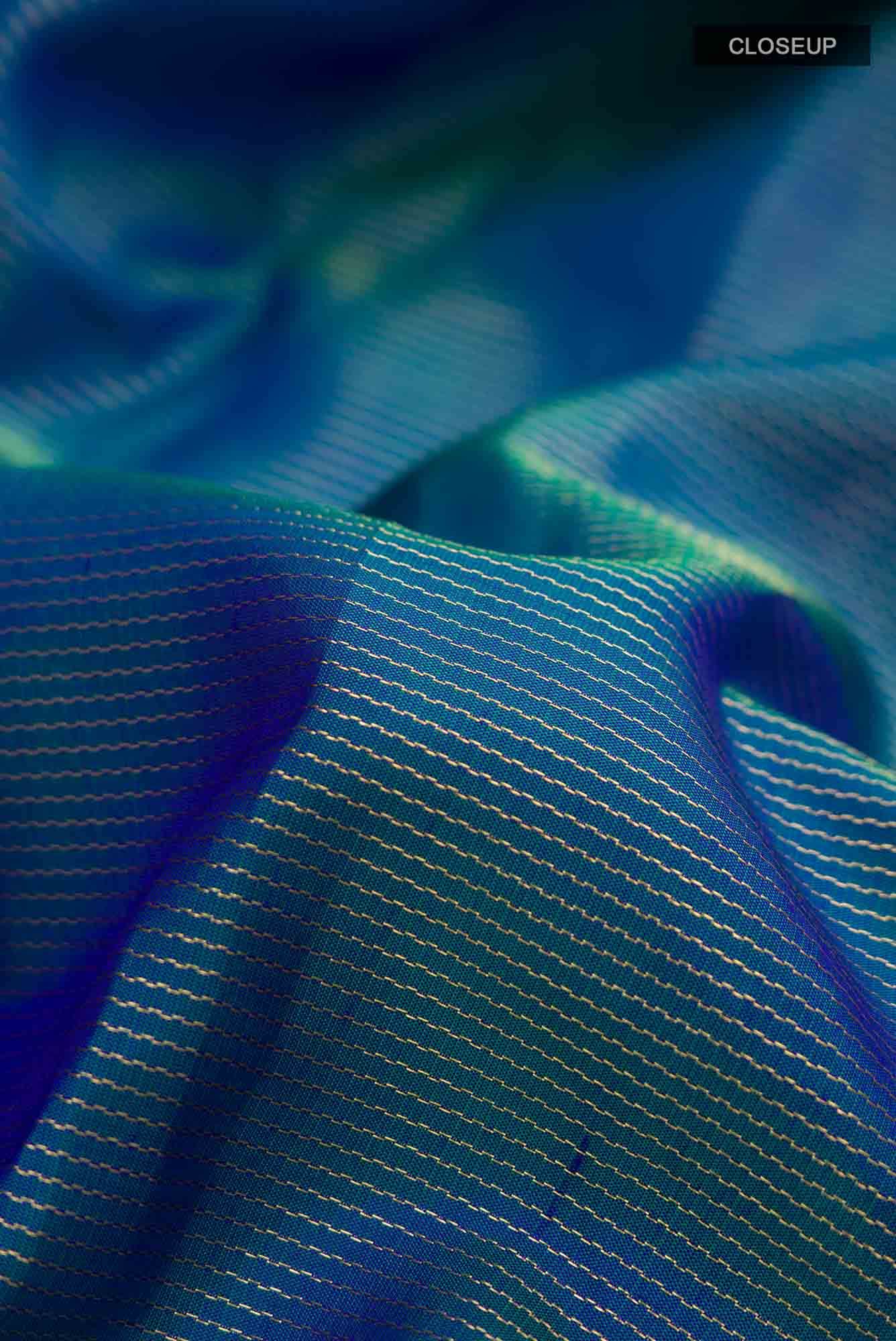 Blue Kanchipuram Silk Saree