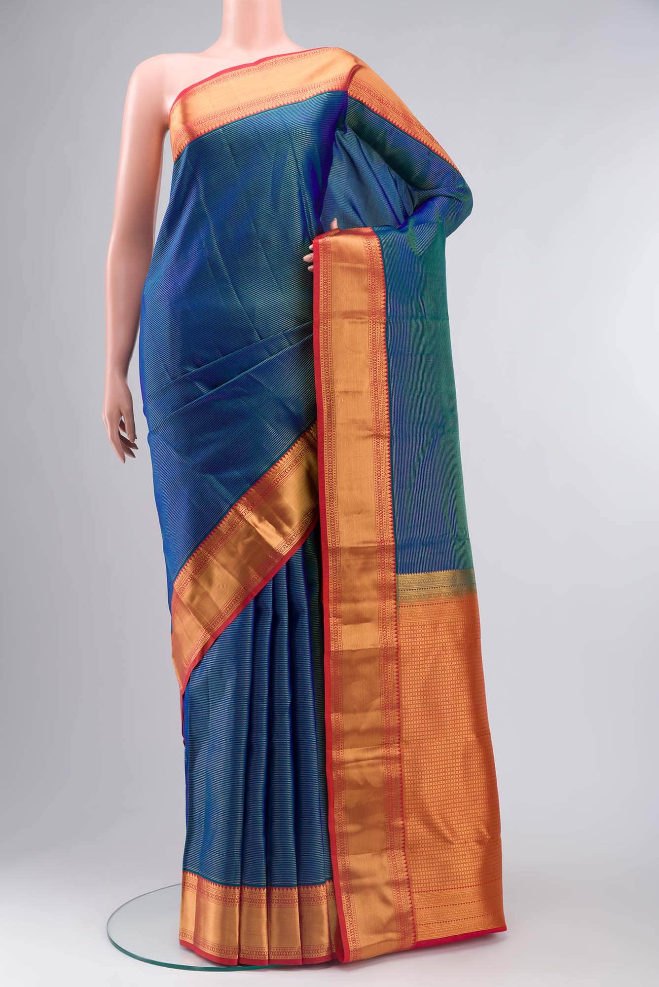 Blue Kanchipuram Silk Saree