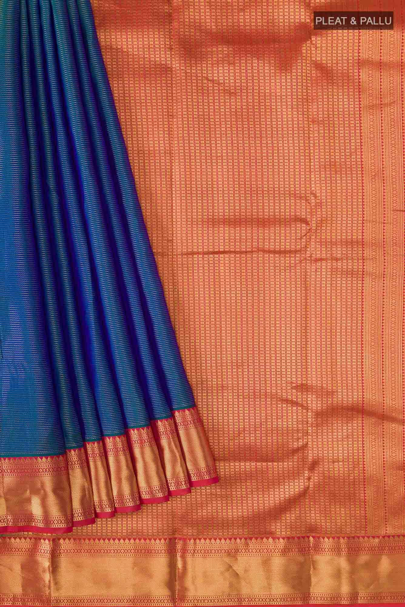 Blue Kanchipuram Silk Saree