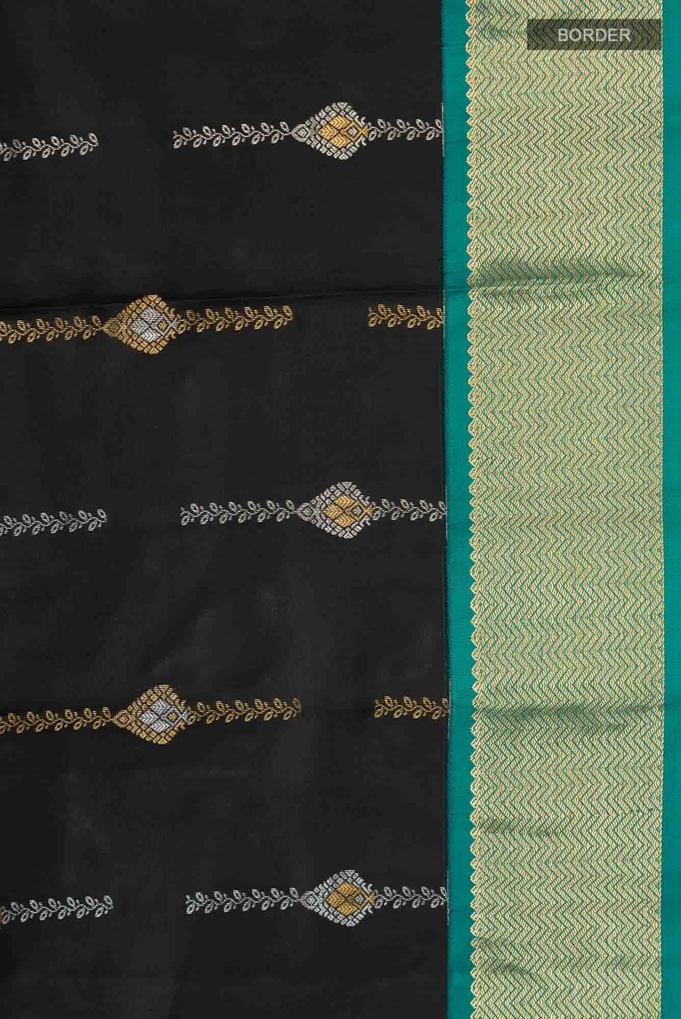 Black Kanchipuram Silk Saree