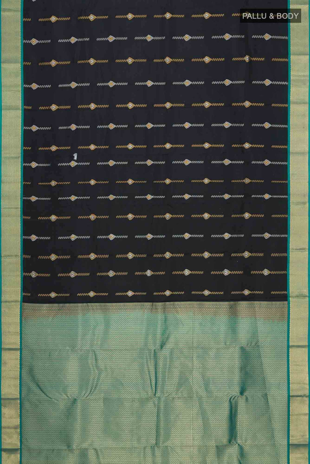 Black Kanchipuram Silk Saree