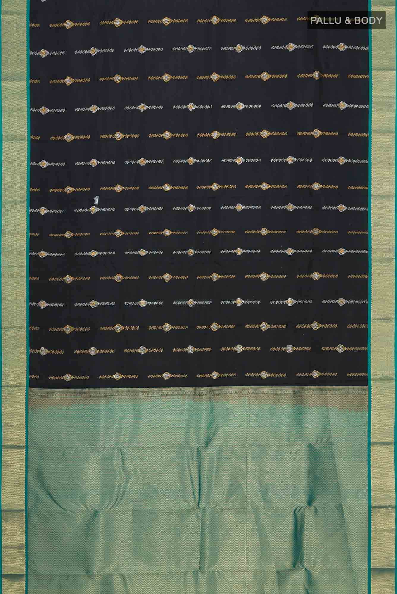Black Kanchipuram Silk Saree