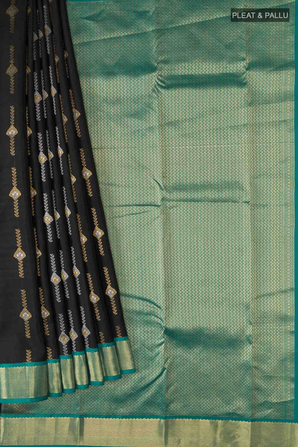 Black Kanchipuram Silk Saree