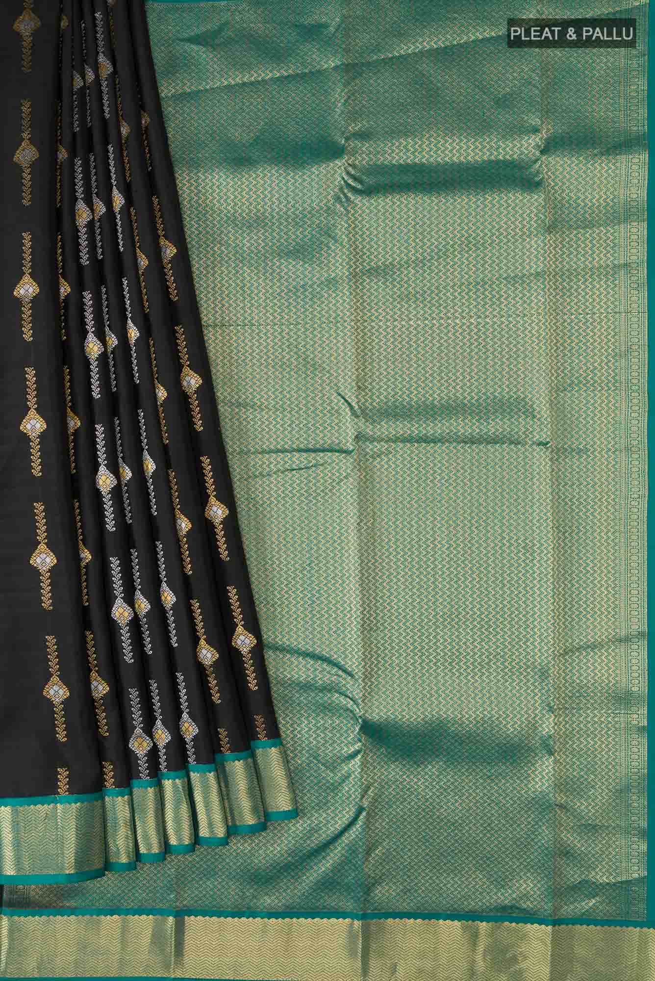 Black Kanchipuram Silk Saree