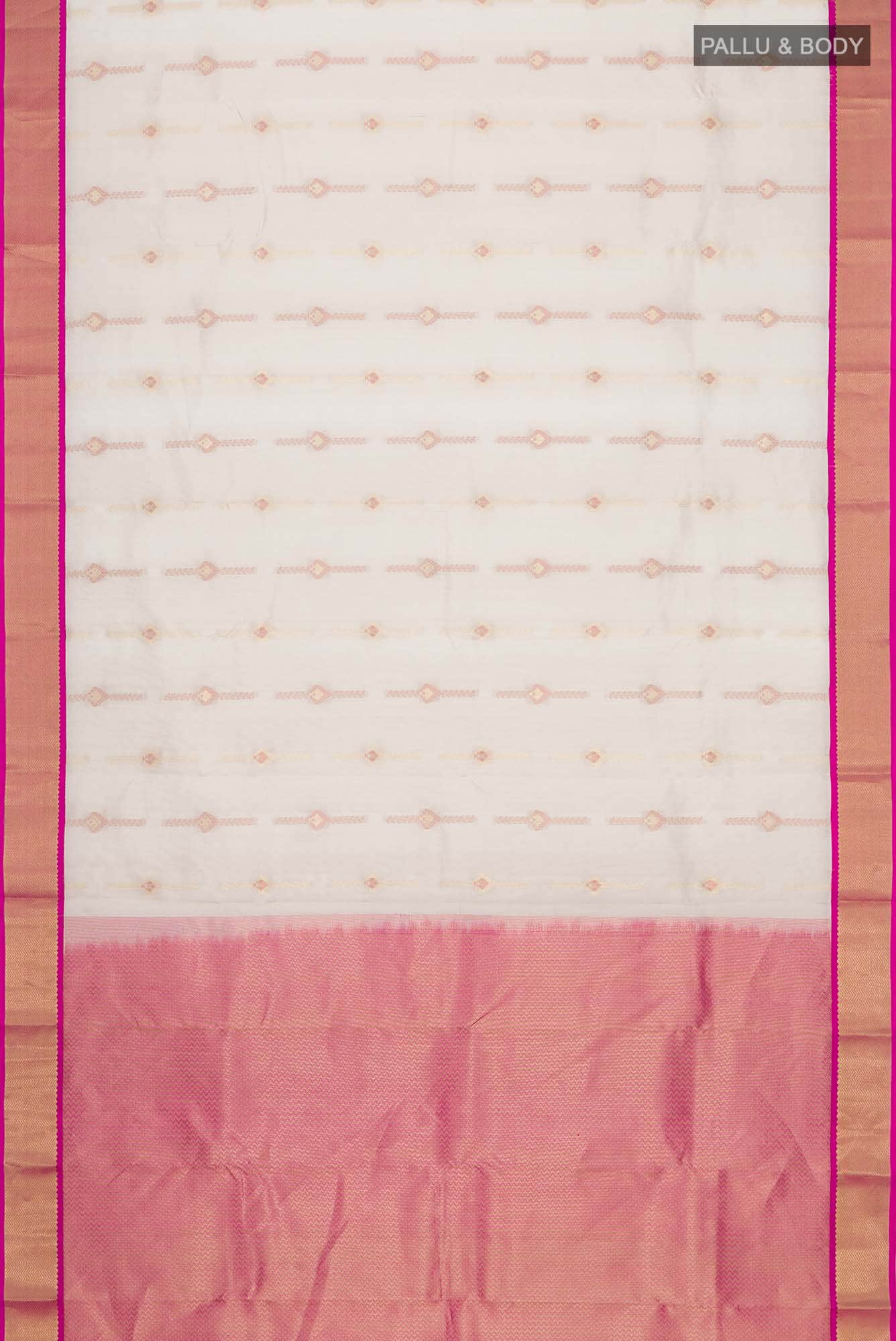 Cream Kanchipuram Silk Saree