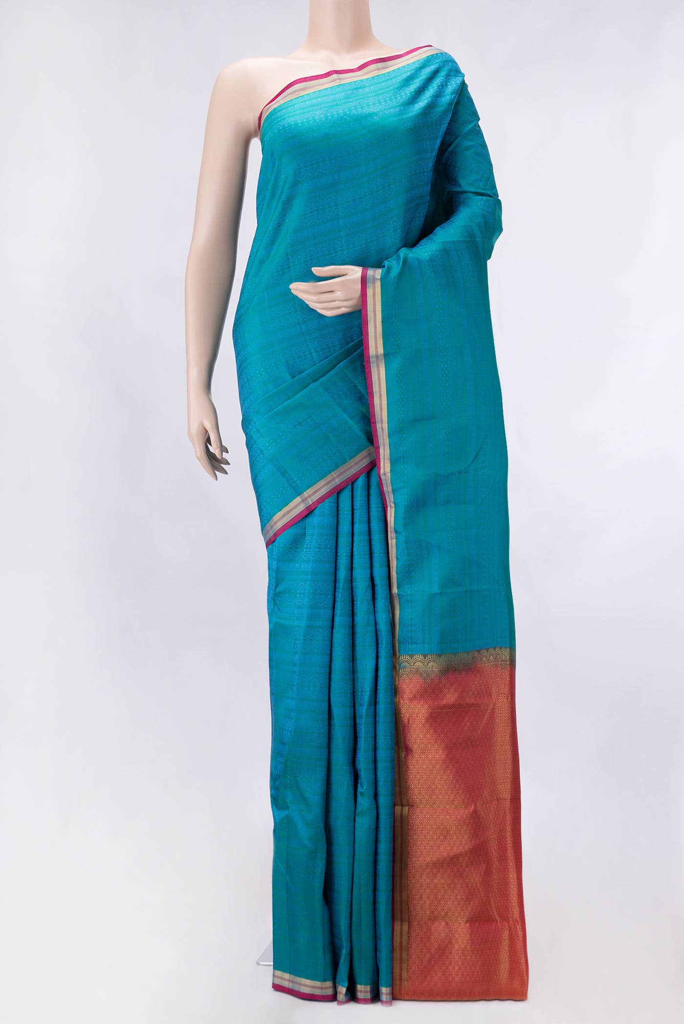Green Dual Tone Kanchipuram Silk Saree