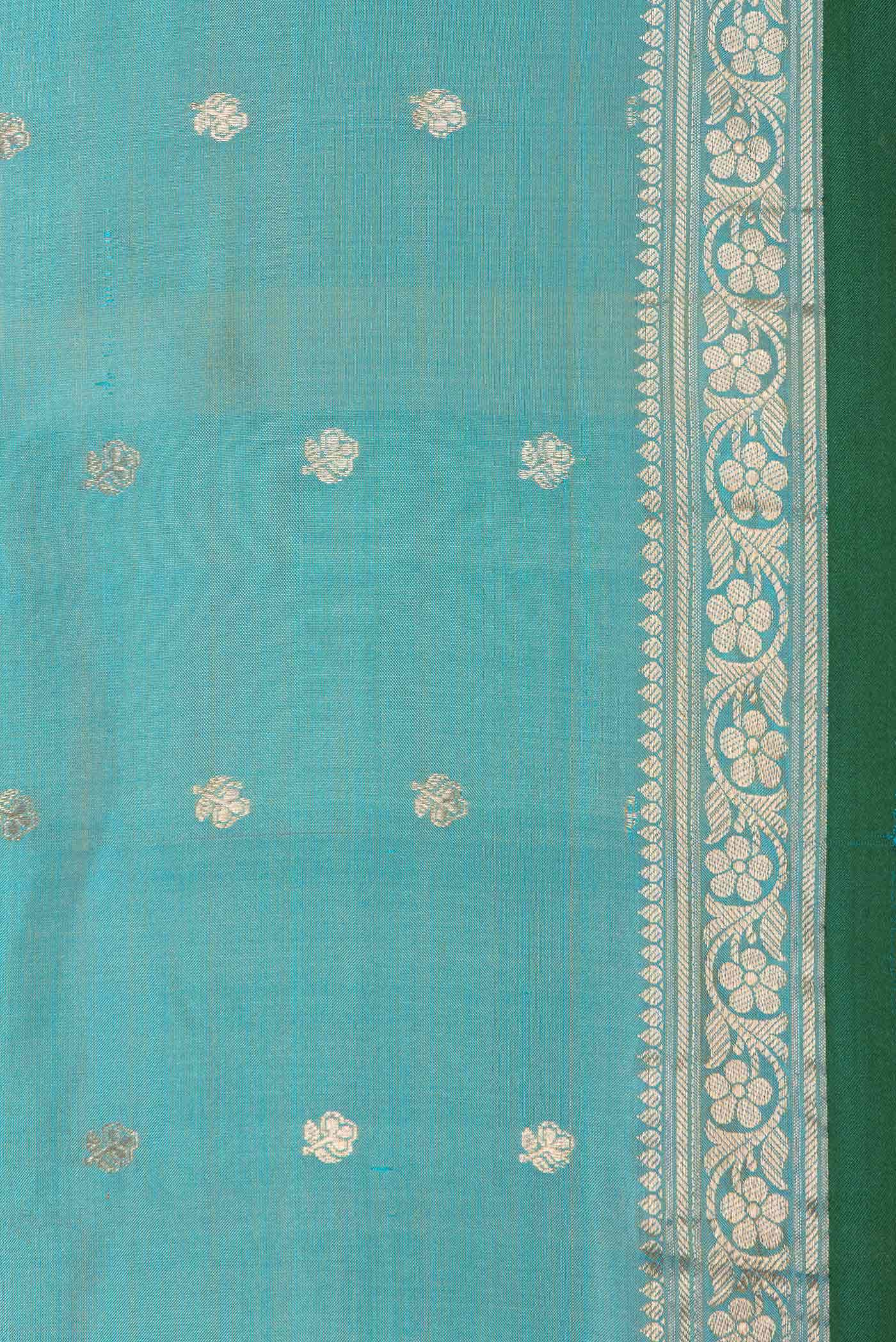 Blue Dual Tone Banarasi Silk Saree